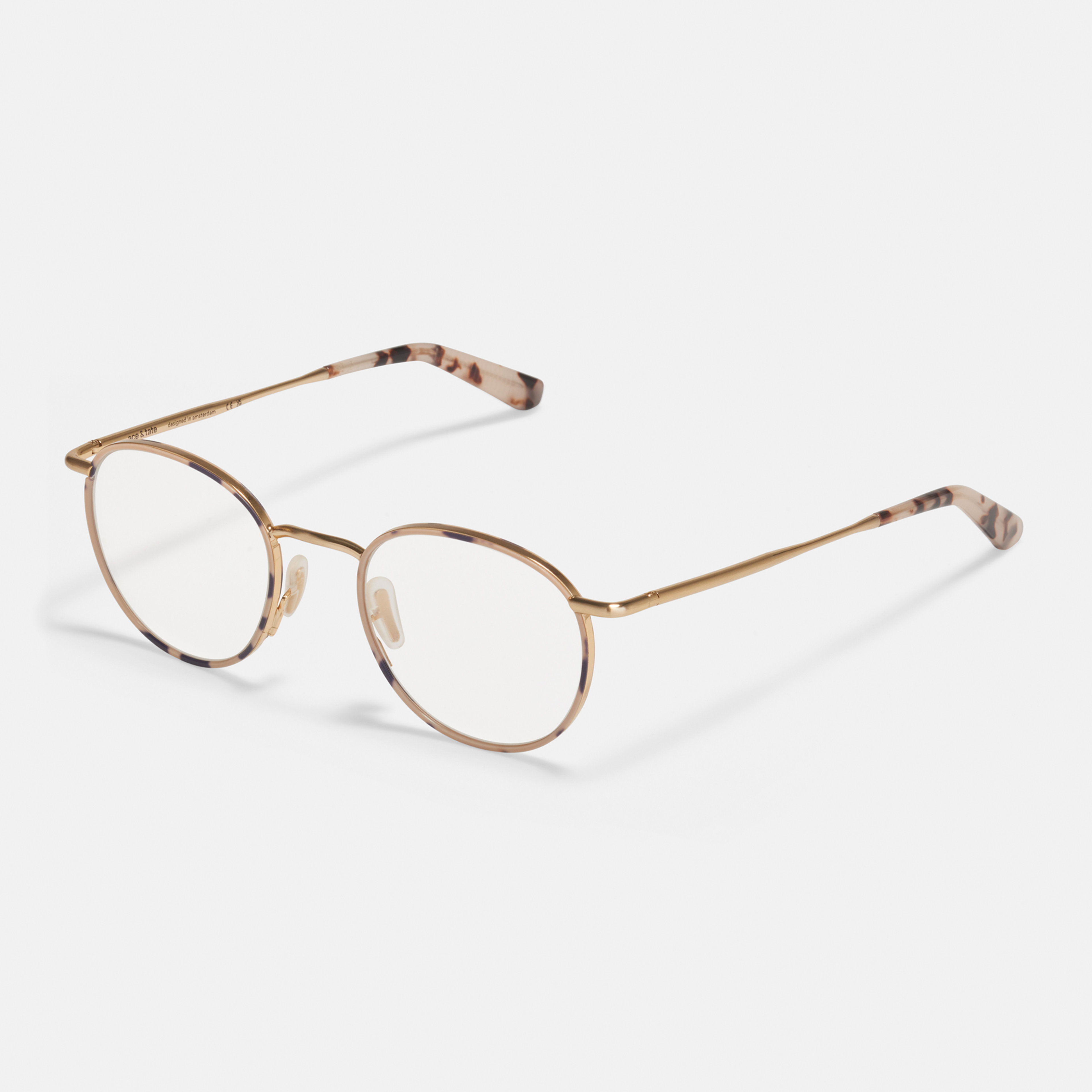 Ace & Tate Glasses |  Metal in Beige, Black, Gold