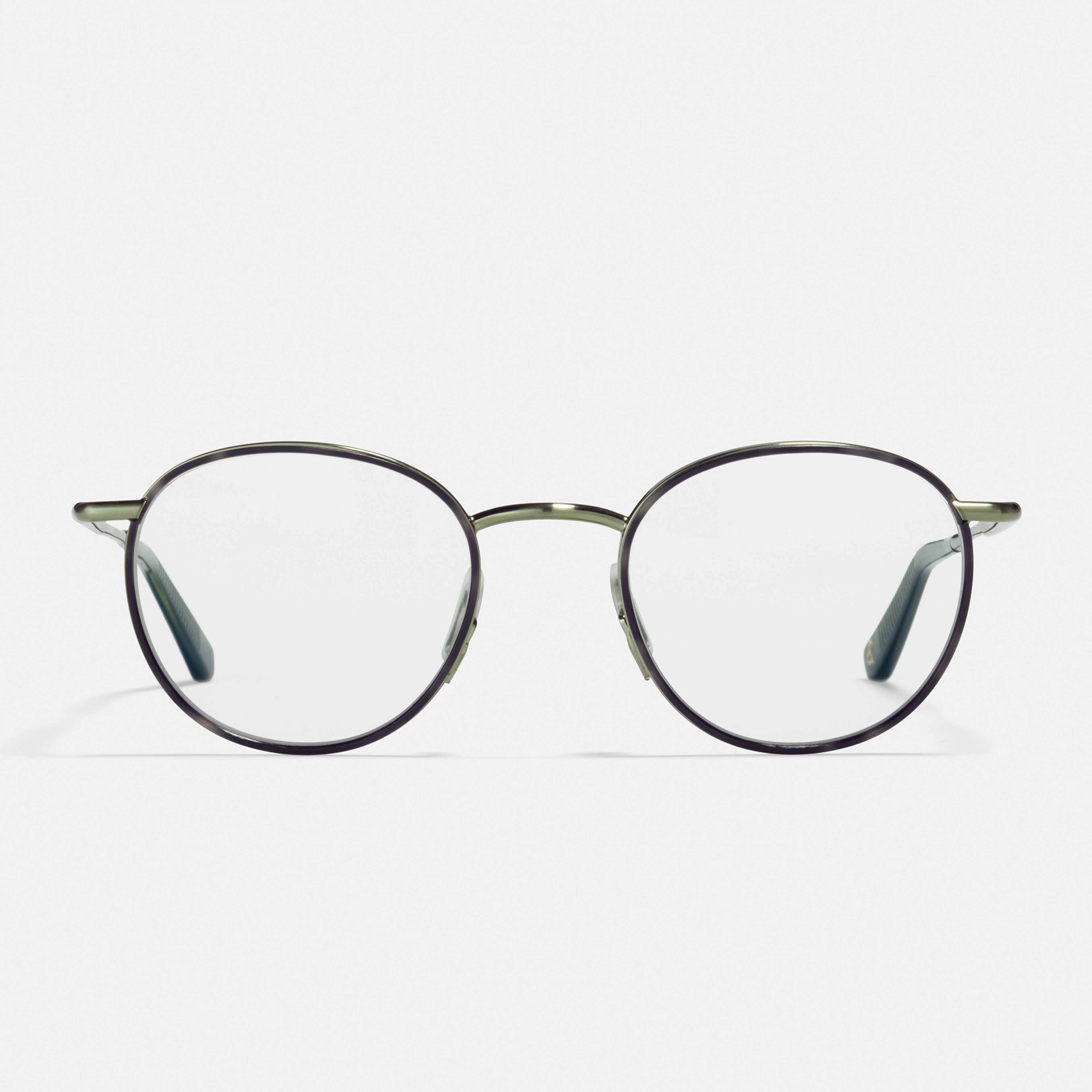 Ace & Tate Glasses | Round Metal in Black, Green