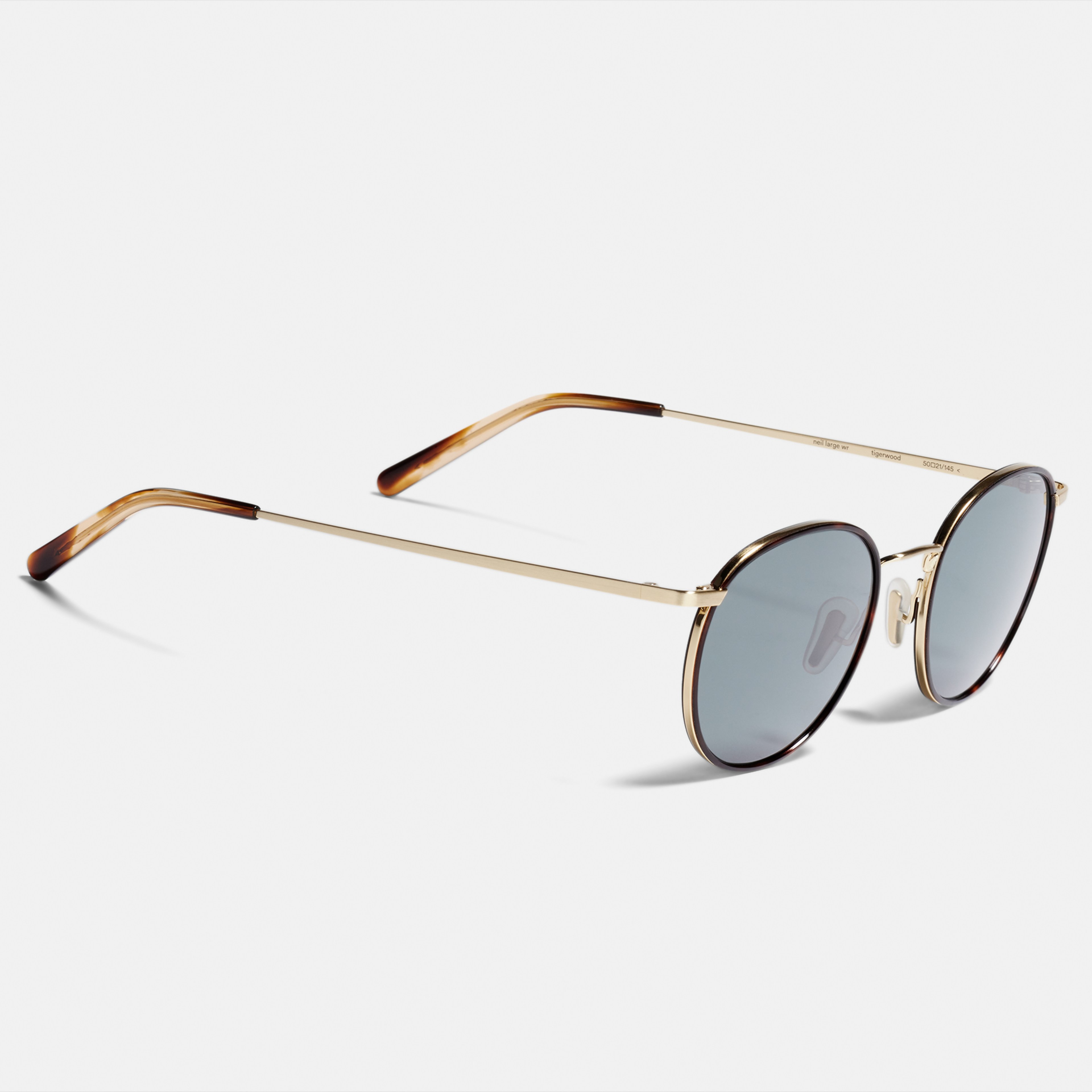 Ace & Tate Sunglasses | Round Metal in Brown, Gold, Orange
