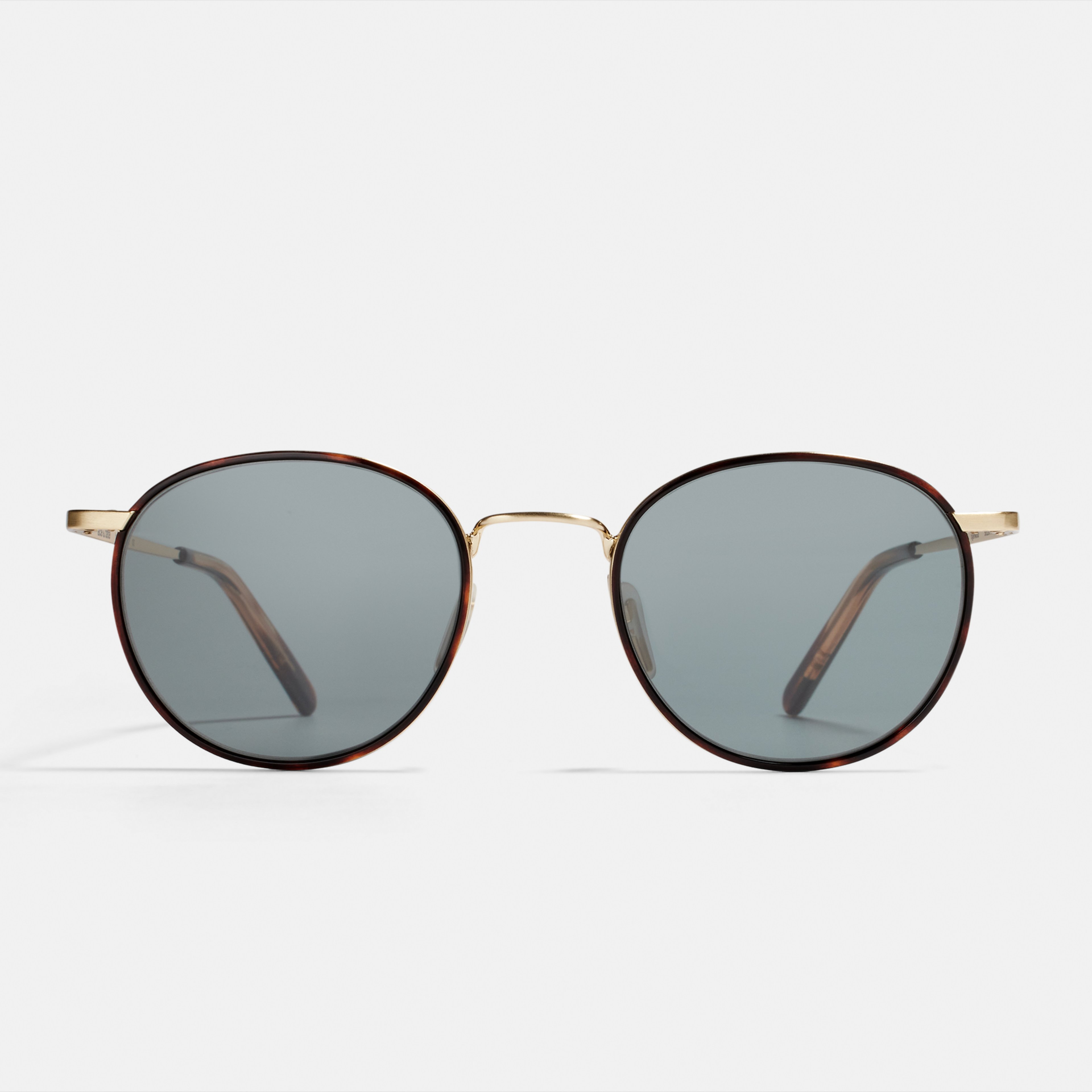 Ace & Tate Sunglasses | Round Metal in Brown, Gold, Orange