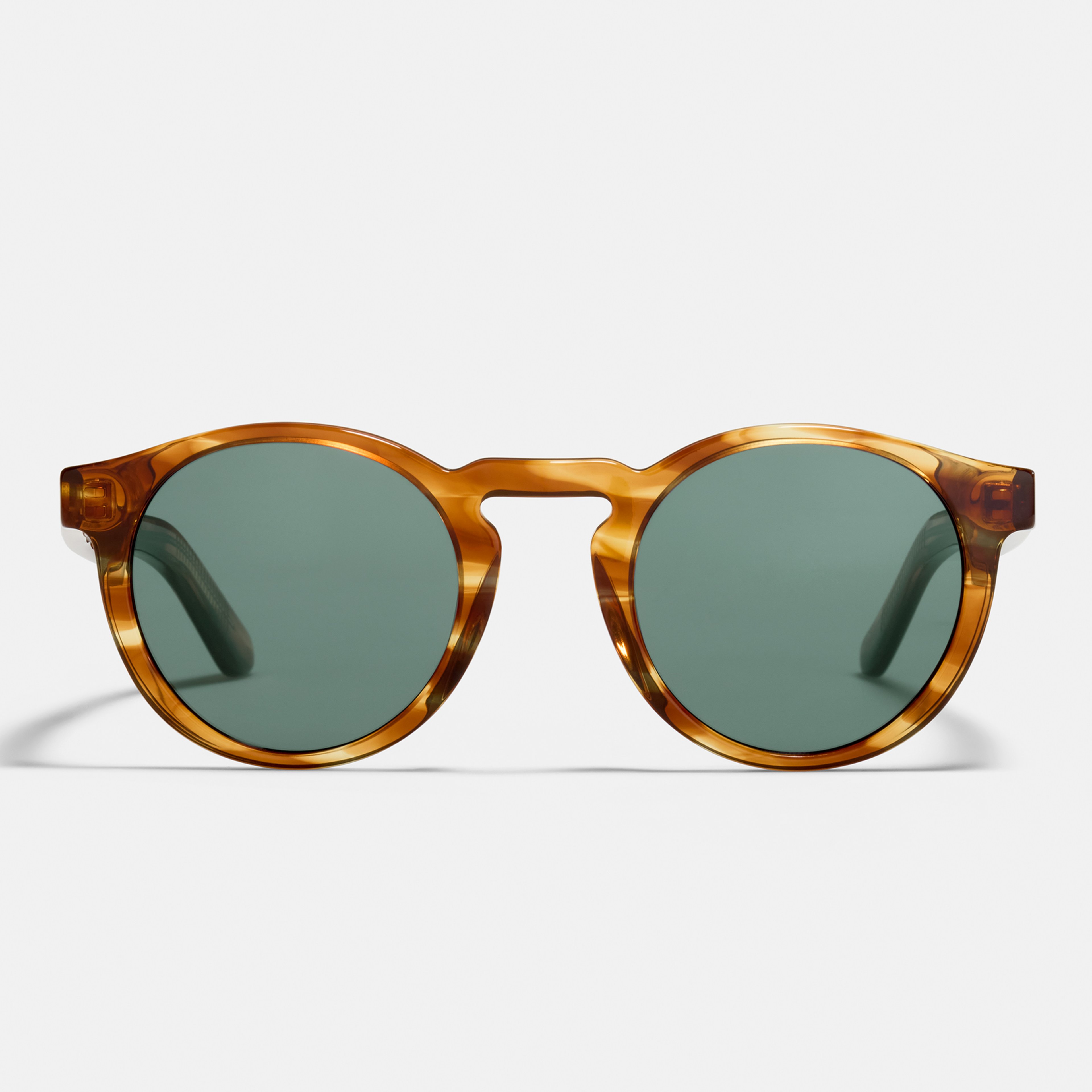 Ace & Tate Sunglasses | Round Acetate in Brown, Orange