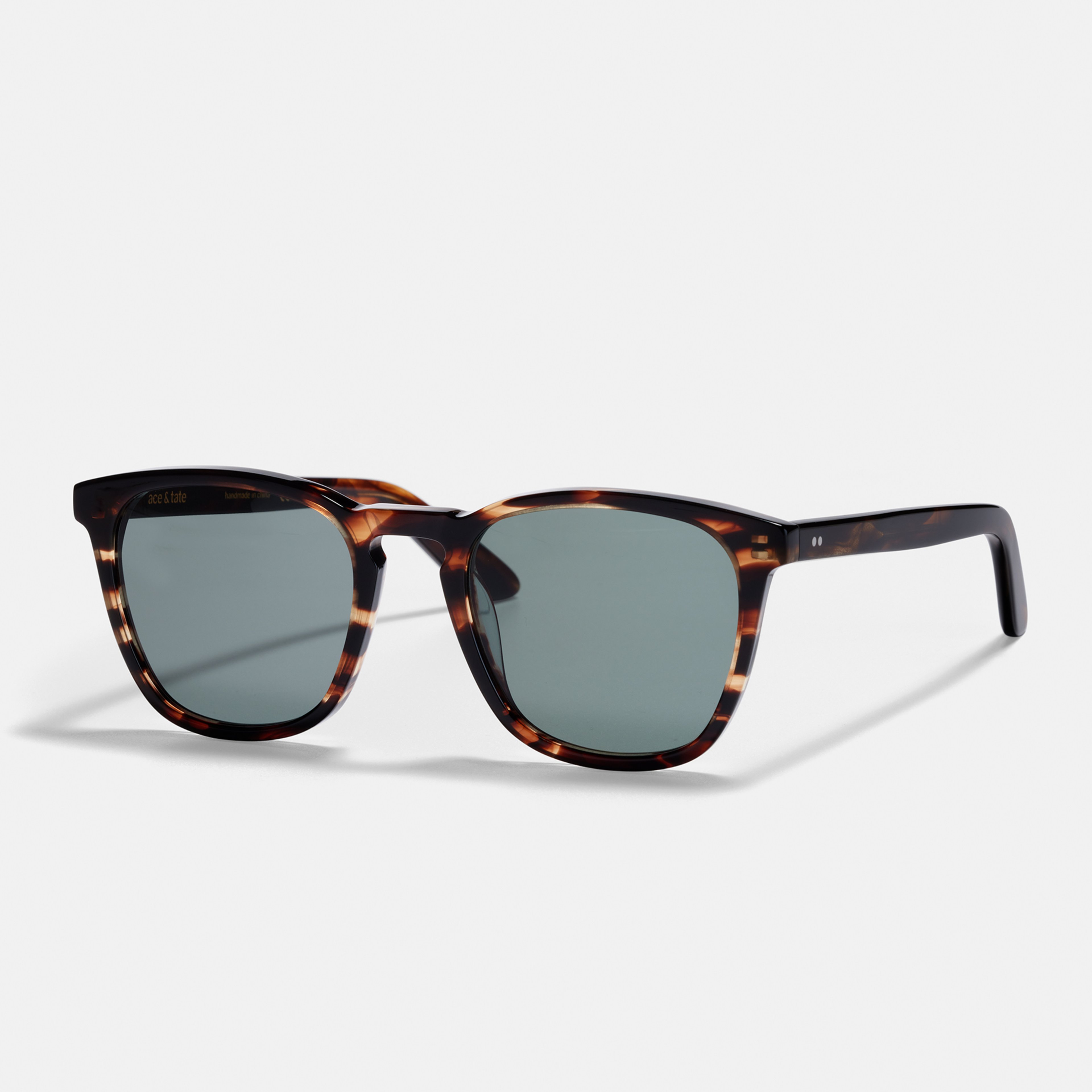 Ace & Tate Sunglasses | Square Acetate in Brown, Orange