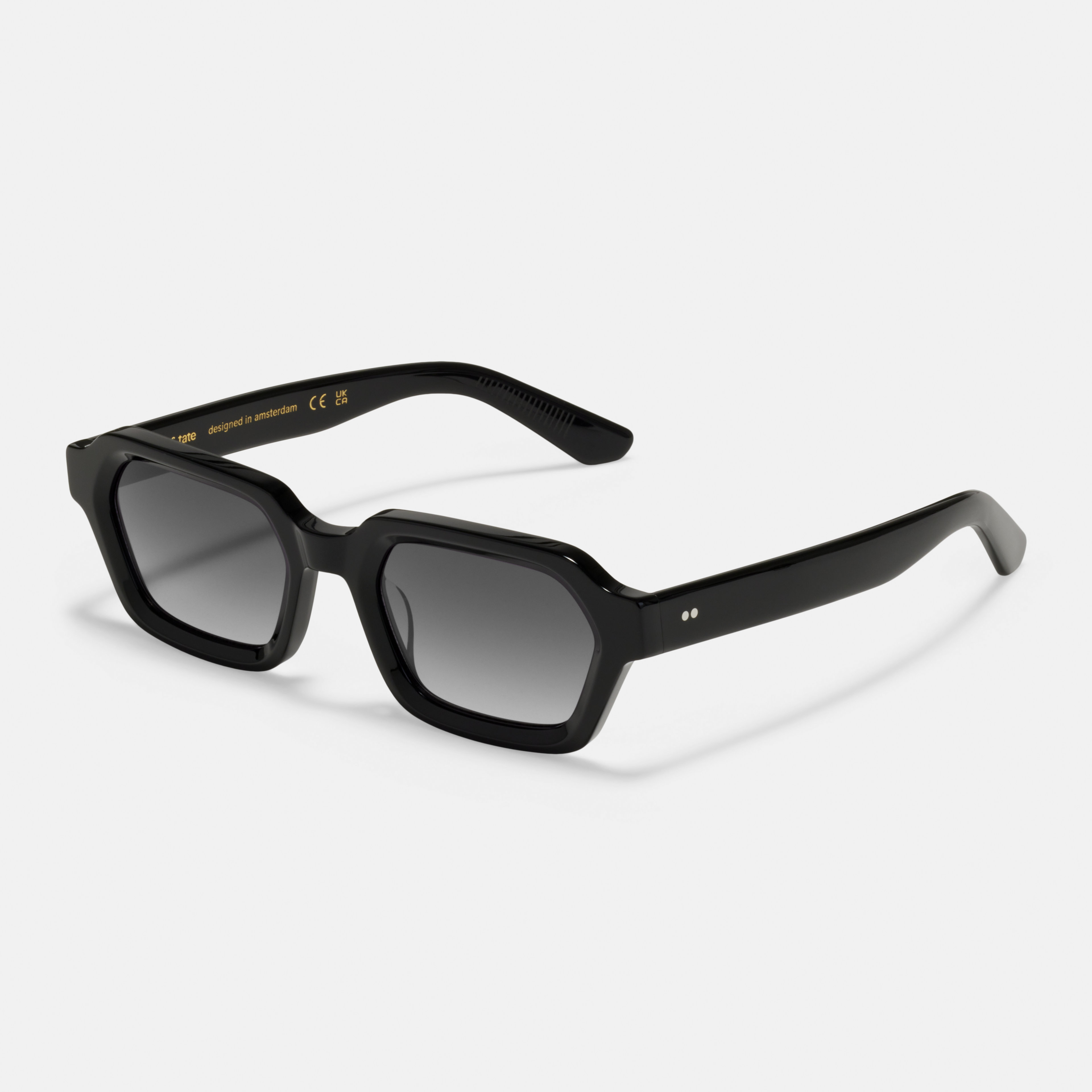 Ace & Tate Sunglasses | Rectangle Acetate in Black