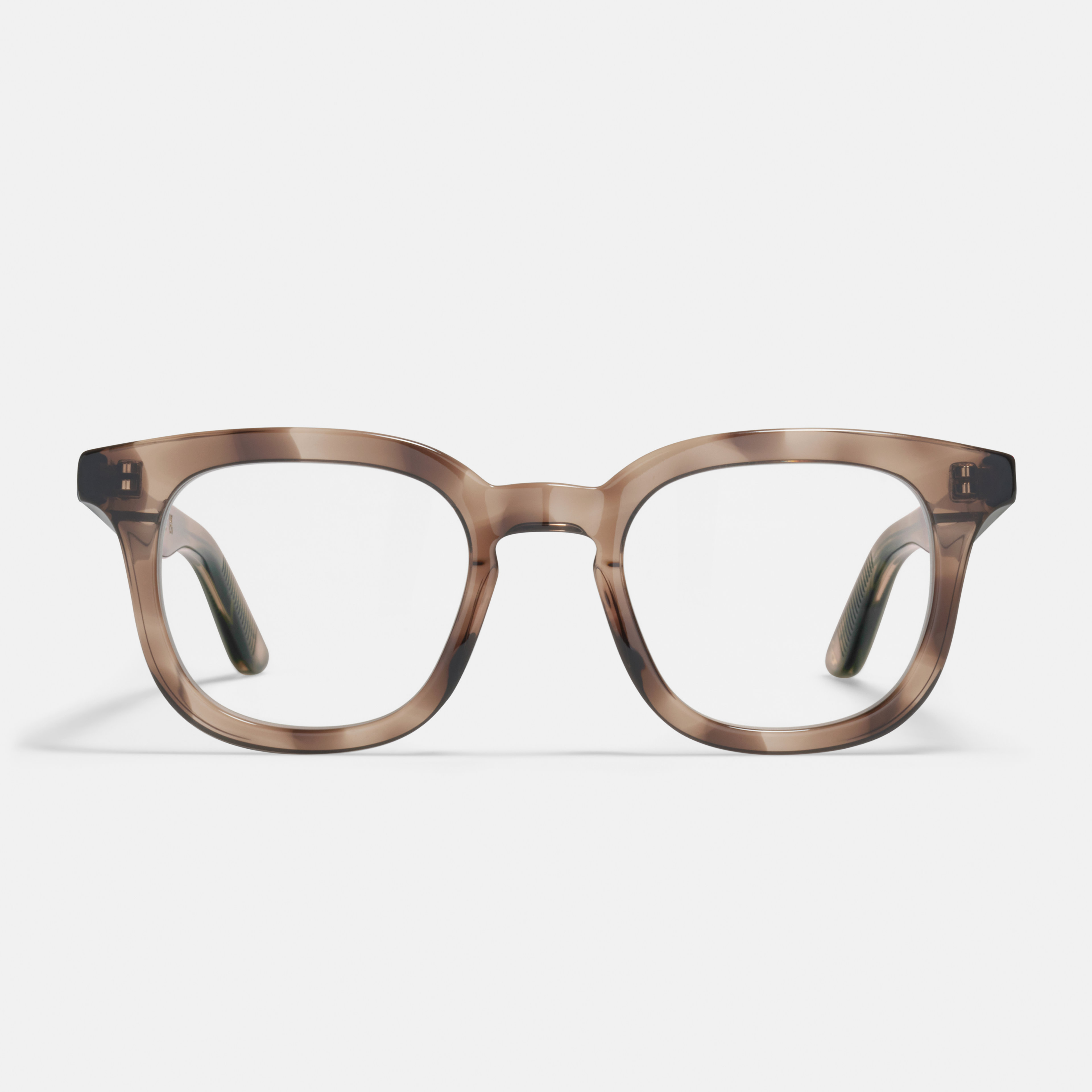 Ace & Tate Glasses | Square Acetate in Beige, Brown