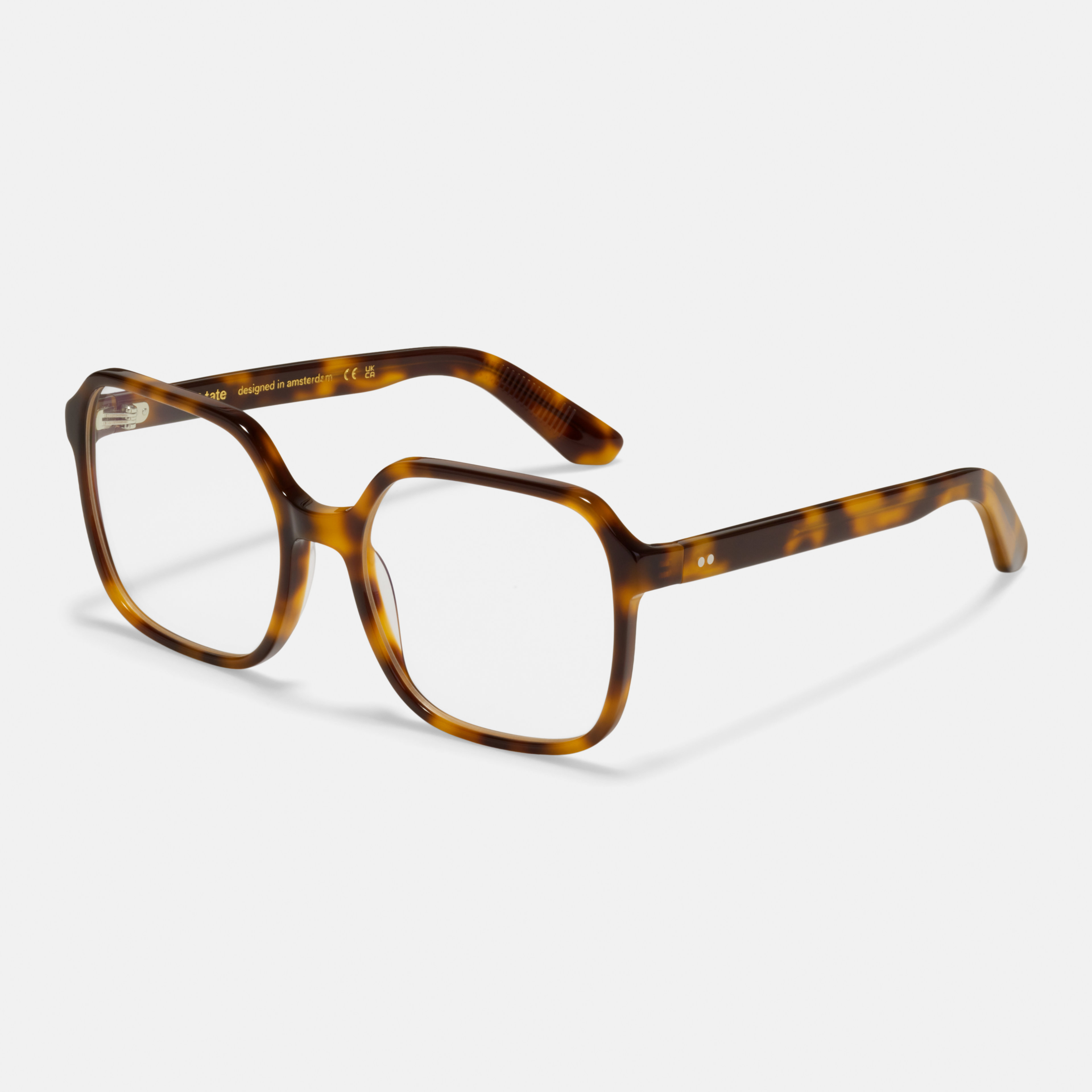 Ace & Tate Glasses | Square Acetate in Black, Brown