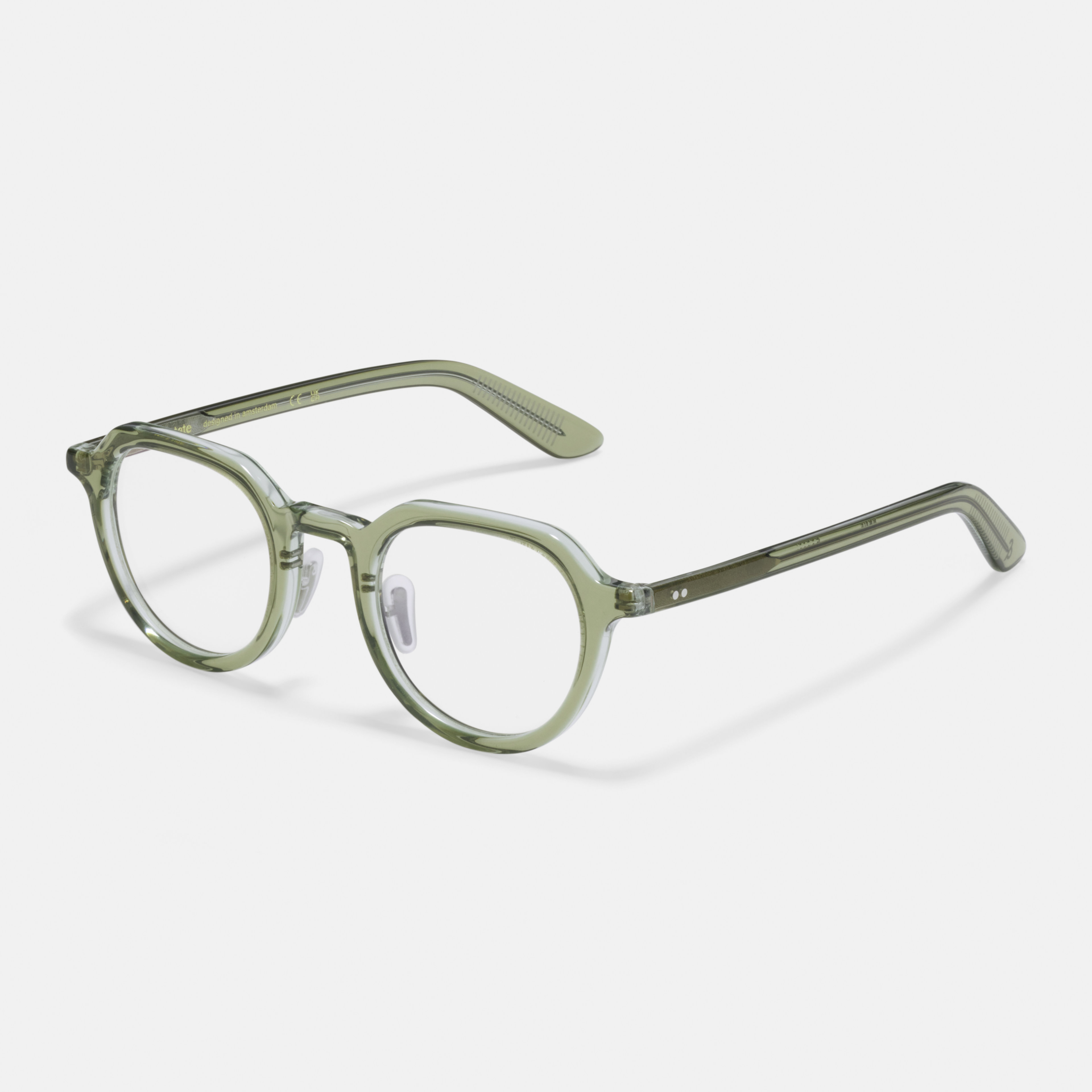 Ace & Tate Glasses | Round Acetate in Green