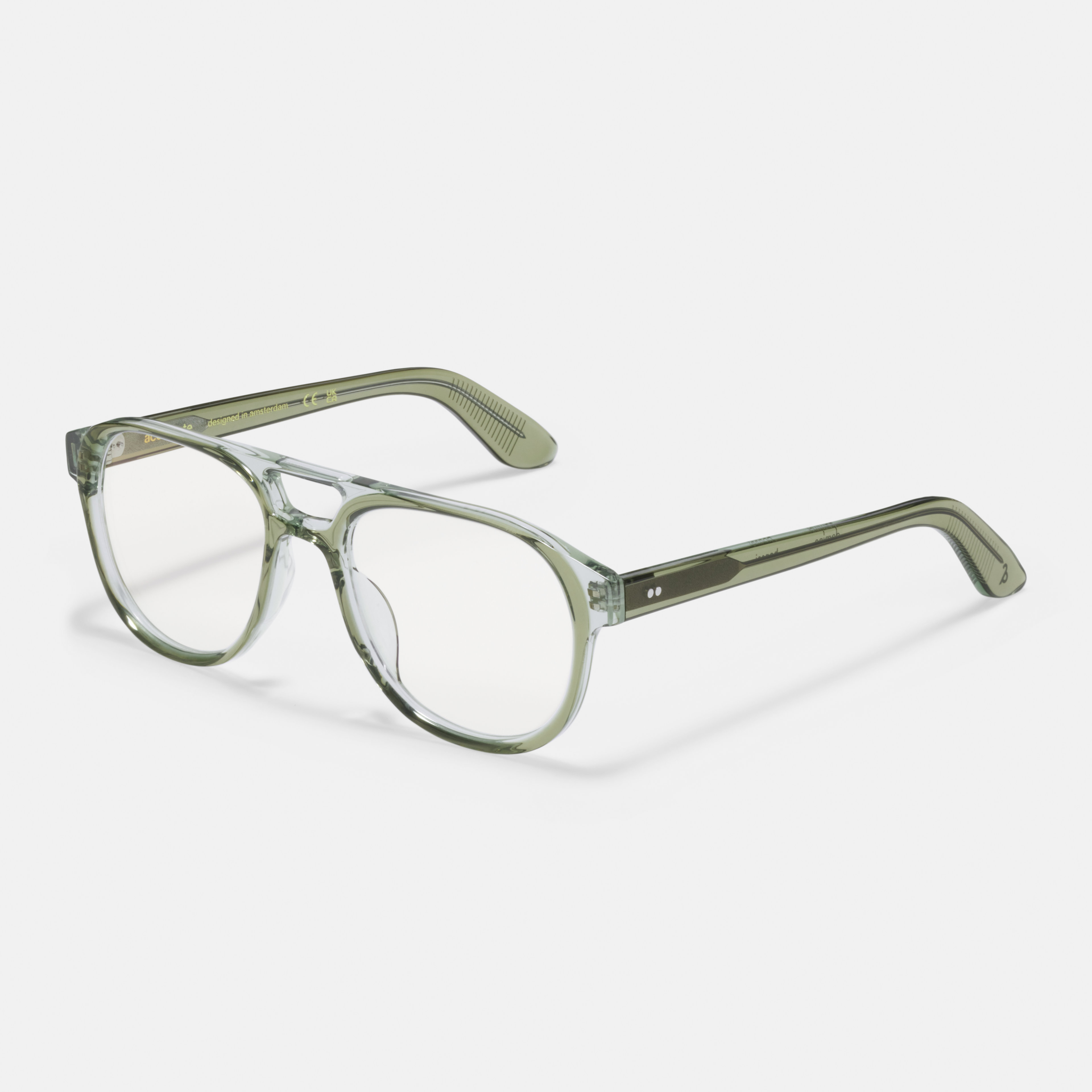 Ace & Tate Brillen | Oval Acetat in Grün