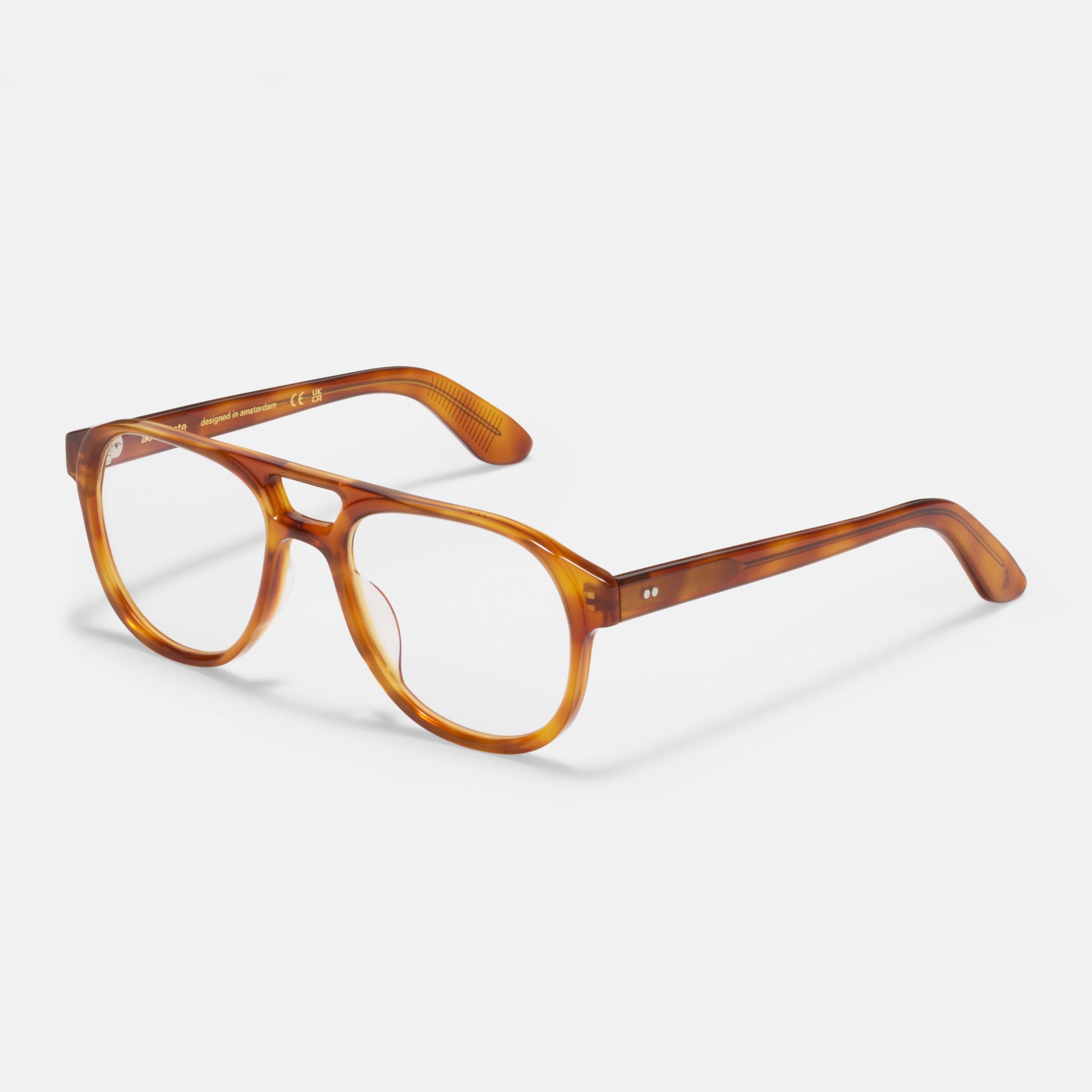 Ace & Tate Brillen | Oval Acetat in Braun