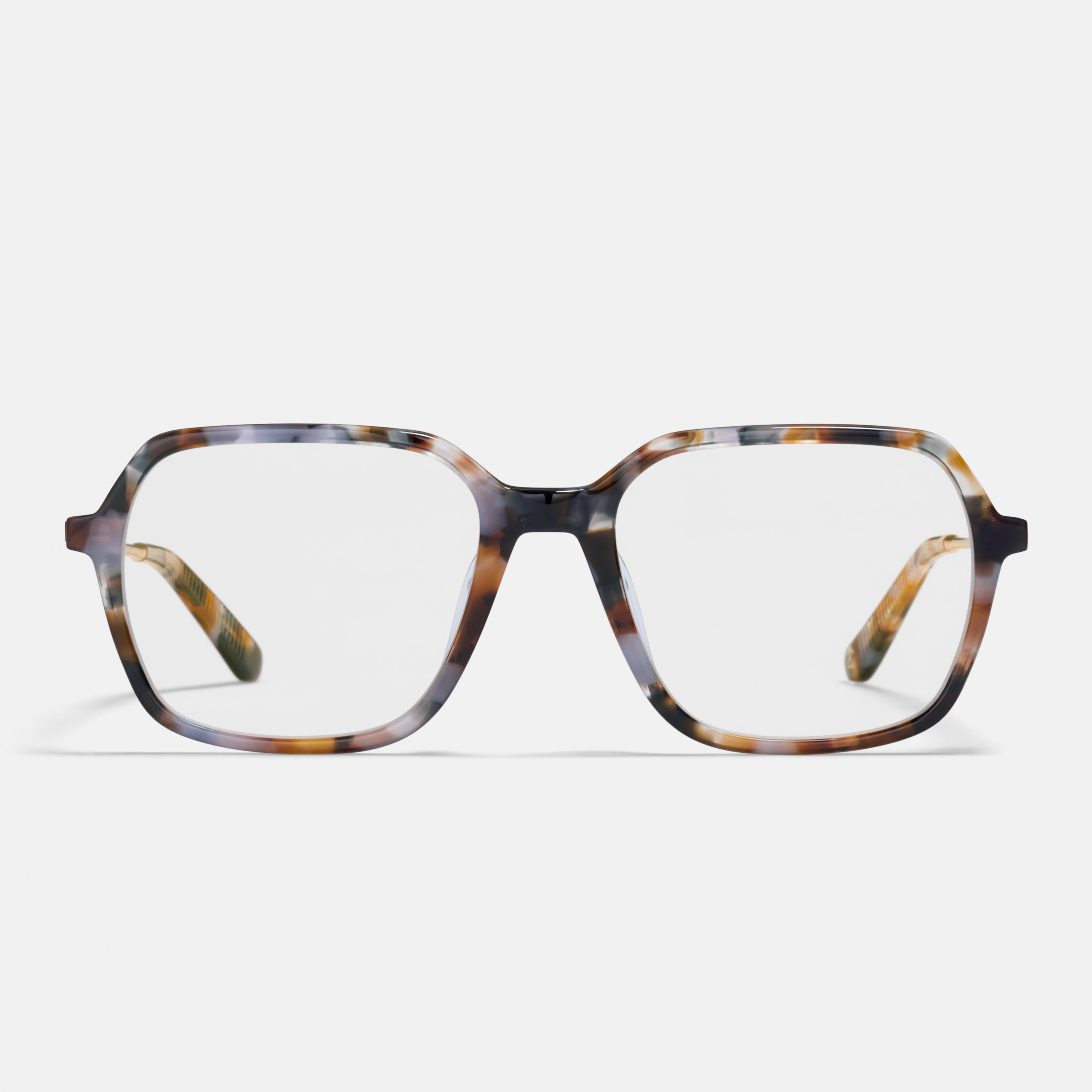 Ace & Tate Glasses | Square Metal in Brown, Orange, Purple