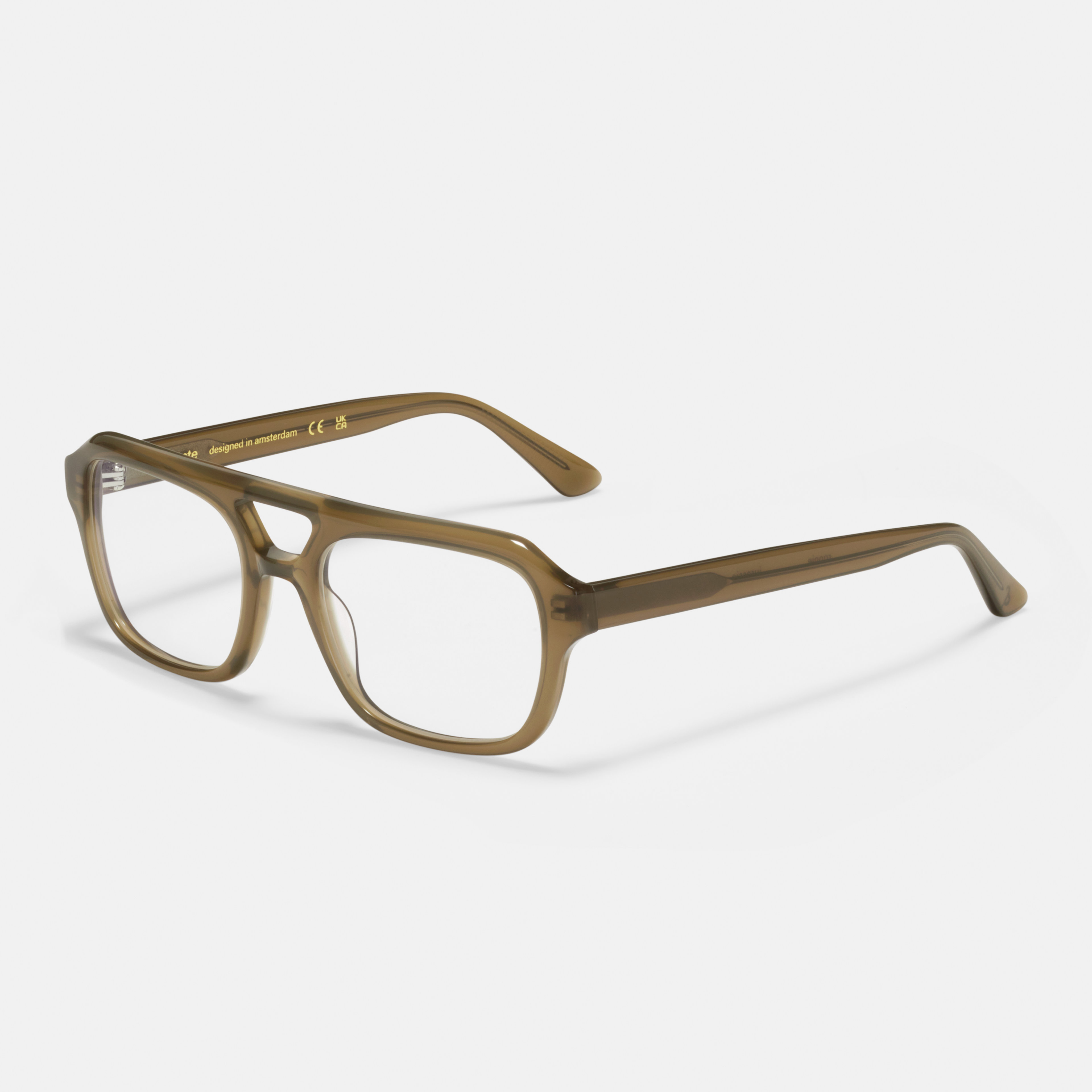 Ace & Tate Glasses | Square Acetate in Green