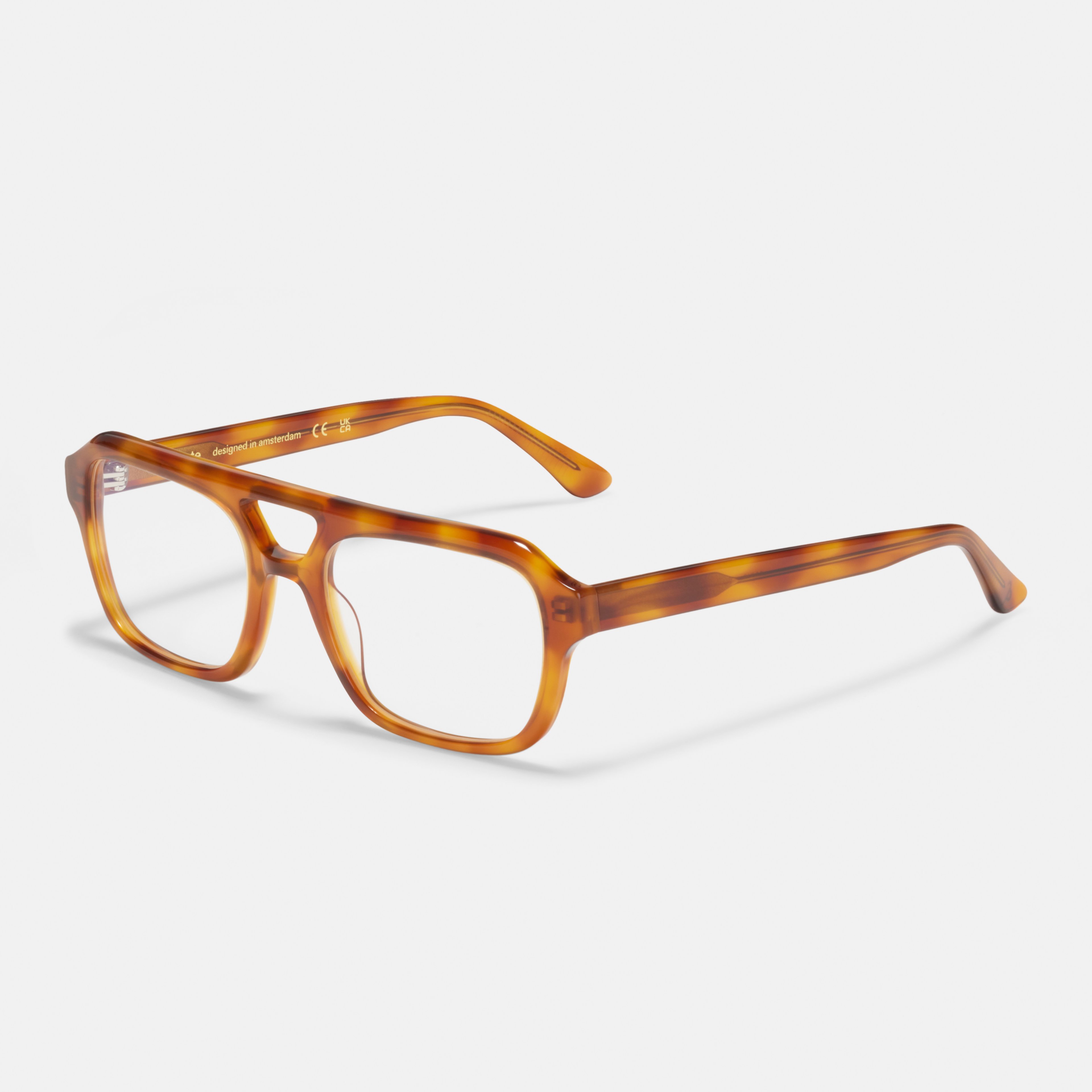 Ace & Tate Glasses | Square Acetate in Brown