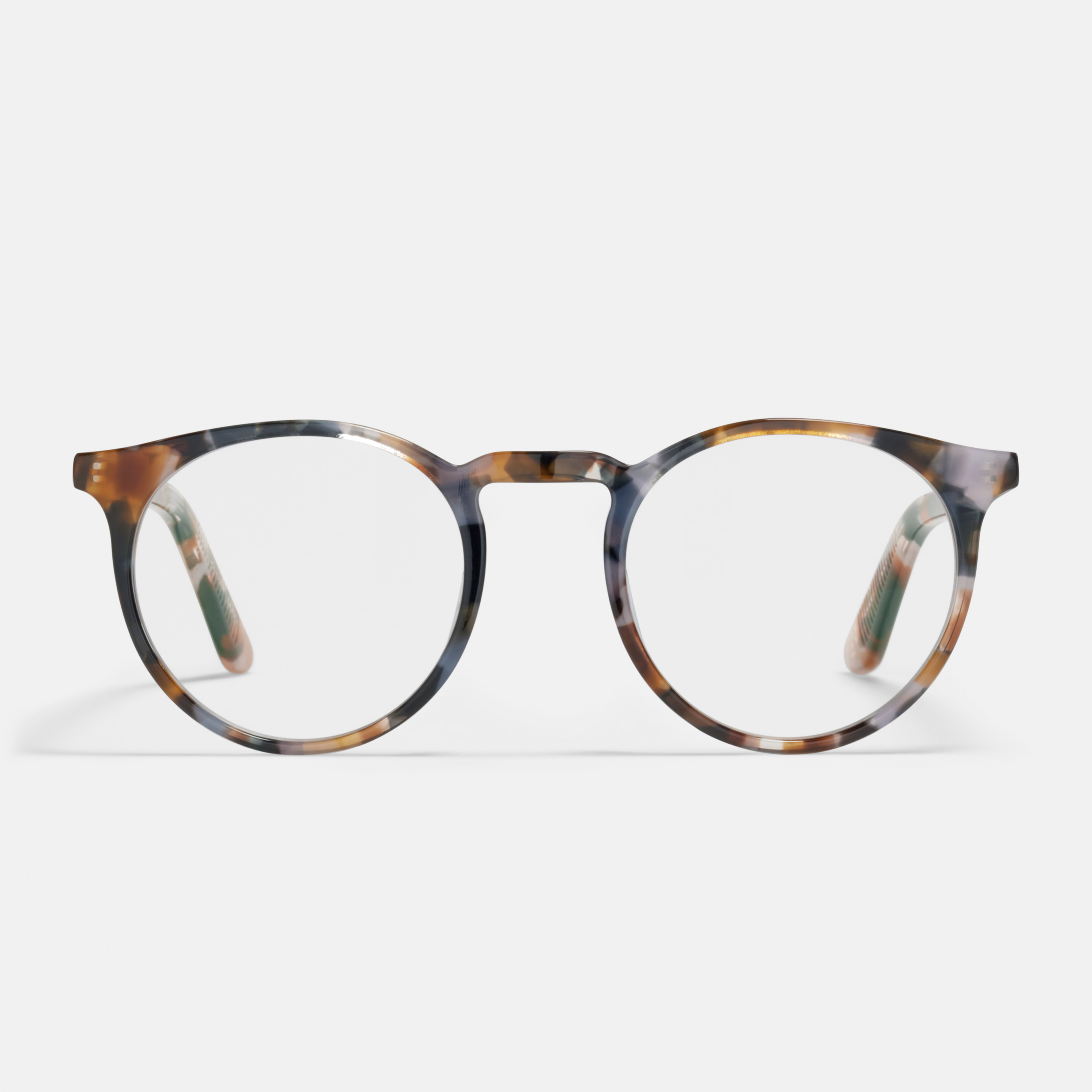 Ace & Tate Glasses | Round Acetate in Brown, Orange, Purple