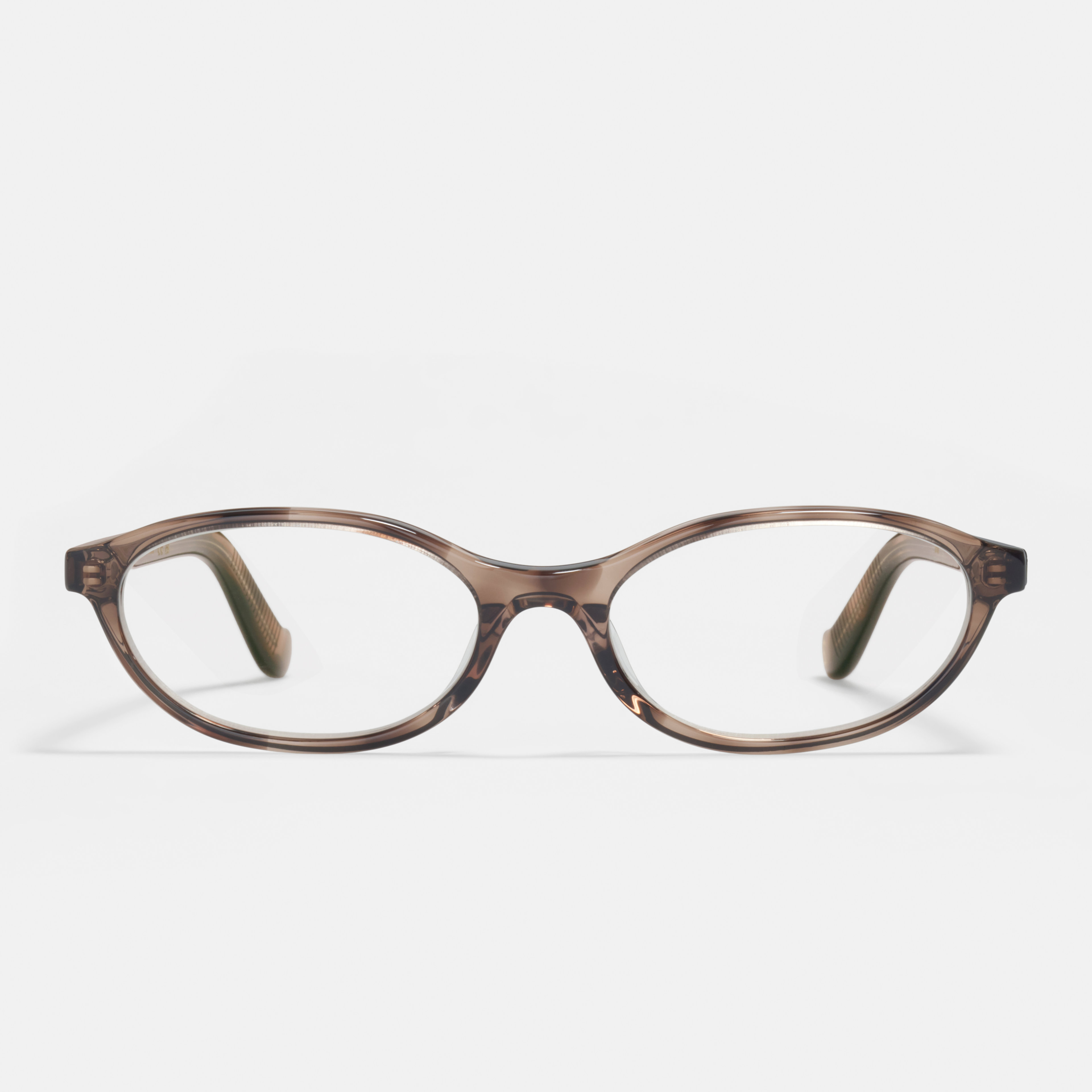 Ace & Tate Glasses | Oval Acetate in Beige, Brown