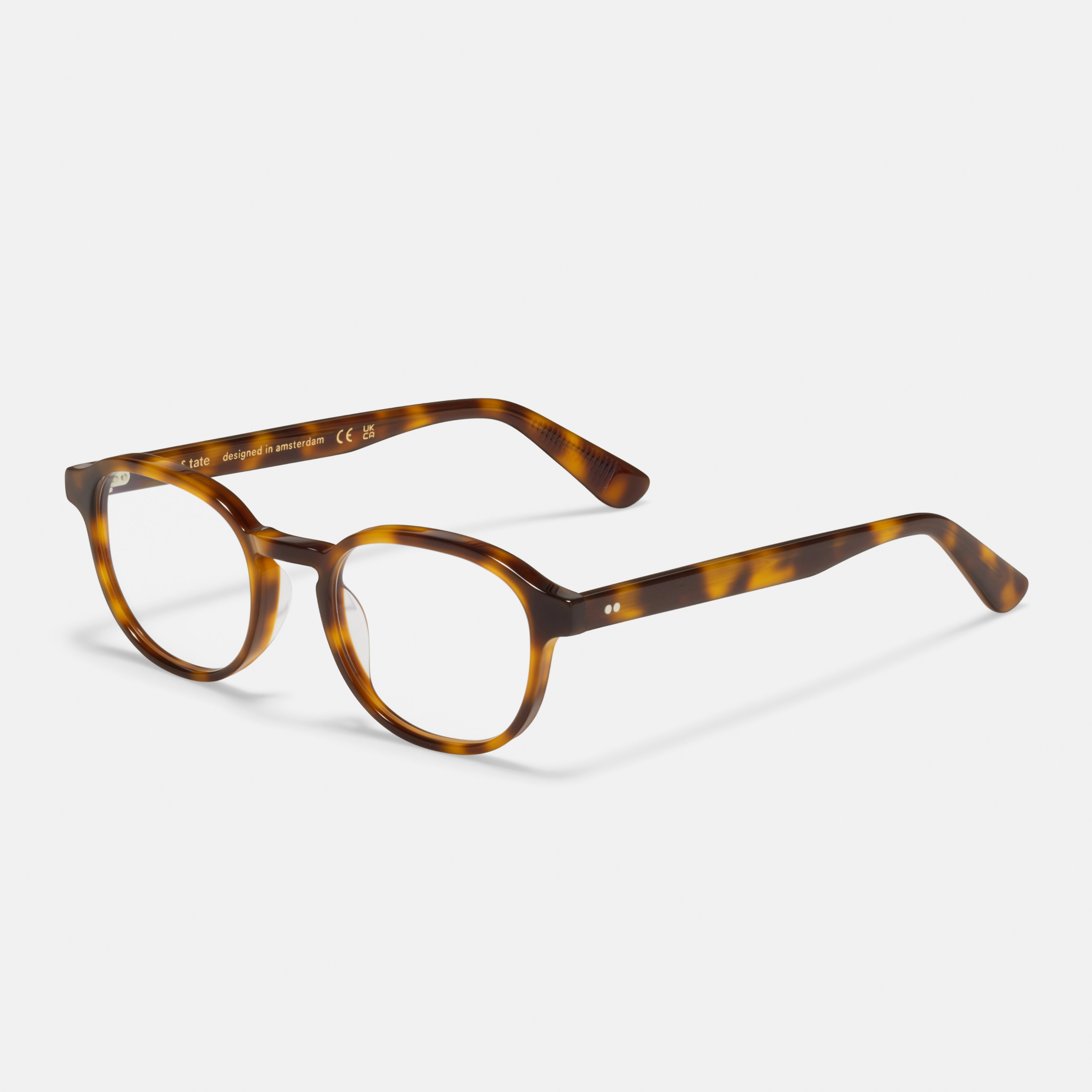 Ace & Tate Glasses | Round Acetate in Black, Brown