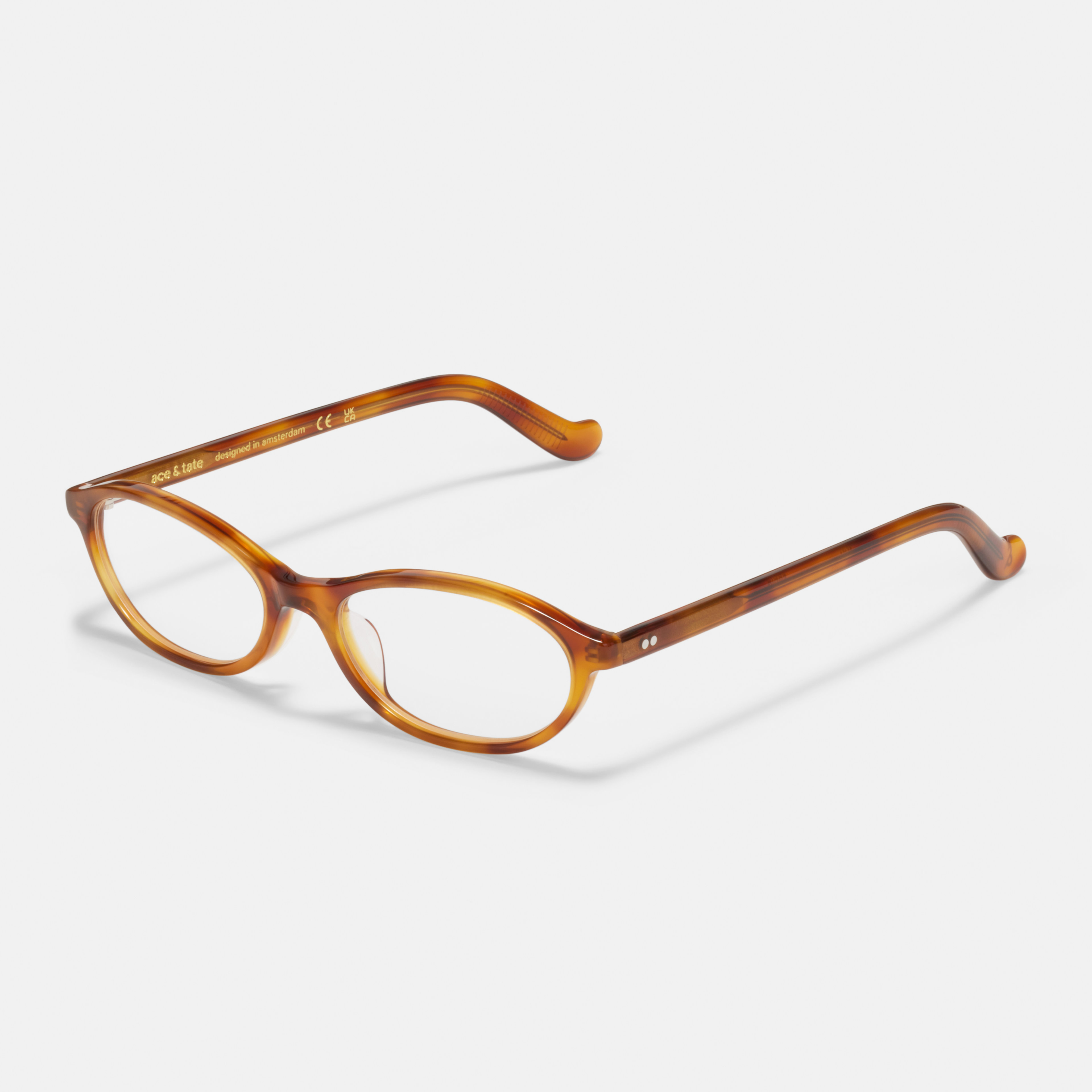 Ace & Tate Glasses | Oval Acetate in Brown