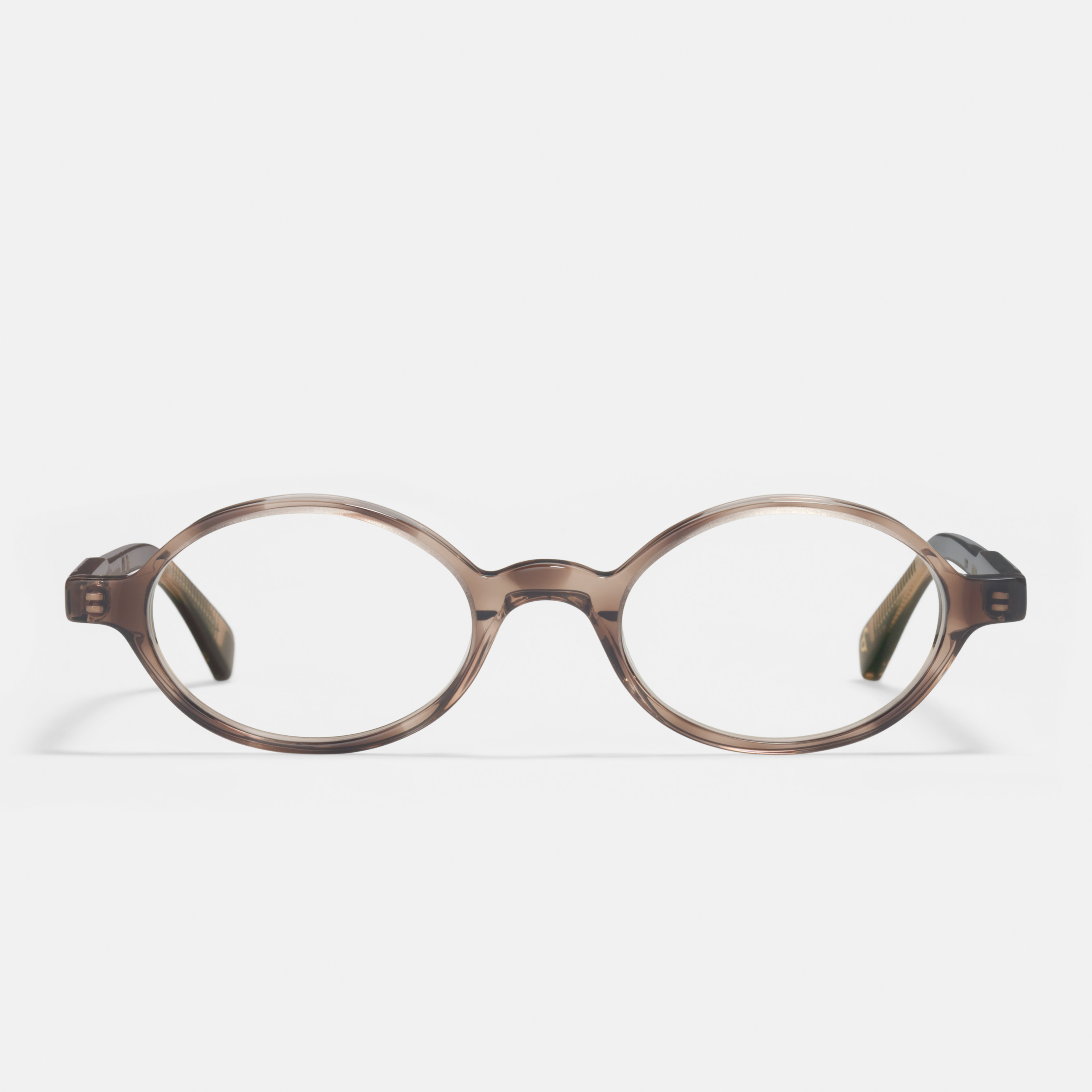Ace & Tate Glasses | Round Acetate in Beige, Brown