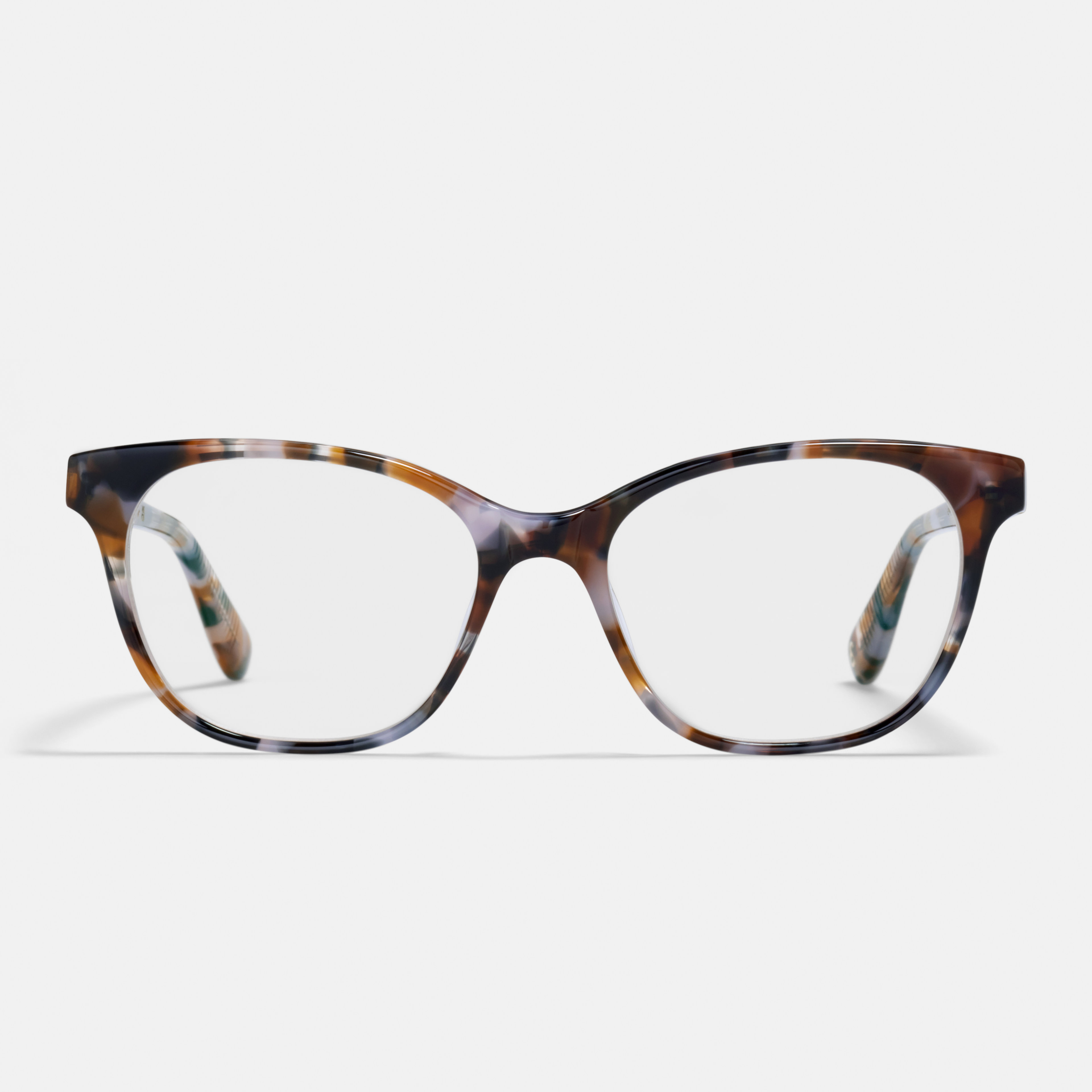 Ace & Tate Brillen | Quadratisch Acetat in Braun, Orange, Violett