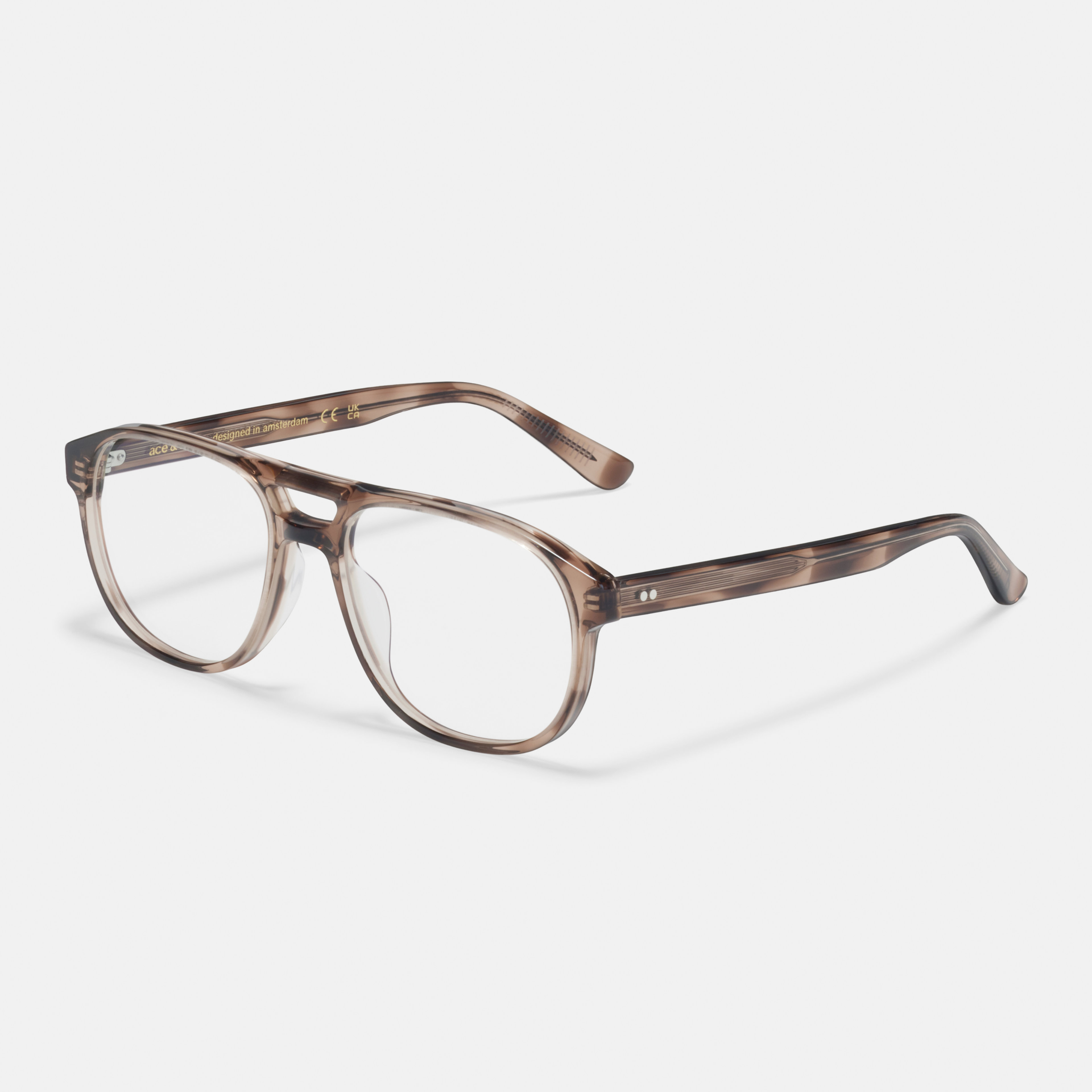 Ace & Tate Glasses |  Acetate in Beige, Brown
