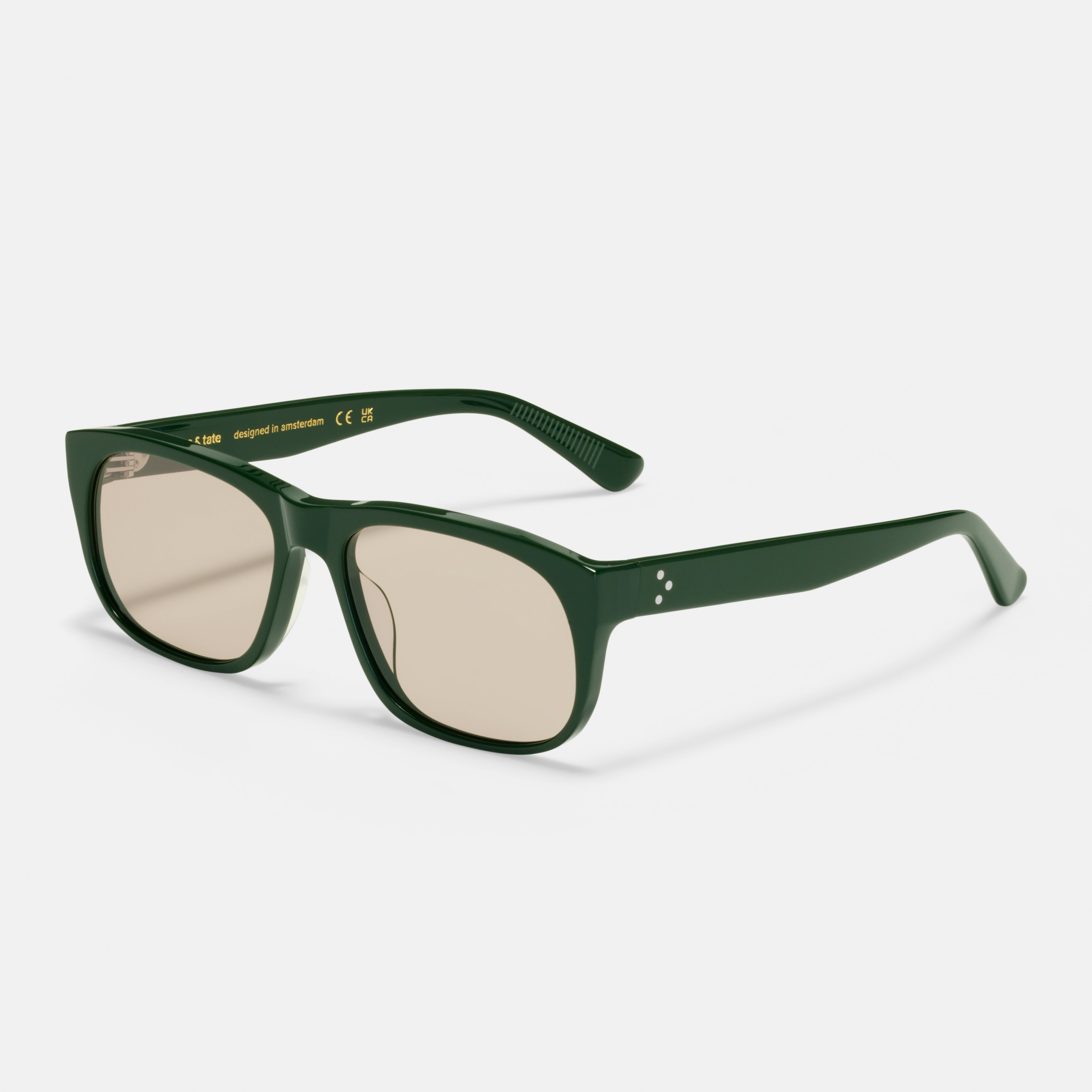 Ace & Tate Sunglasses | Rectangle Acetate in Green