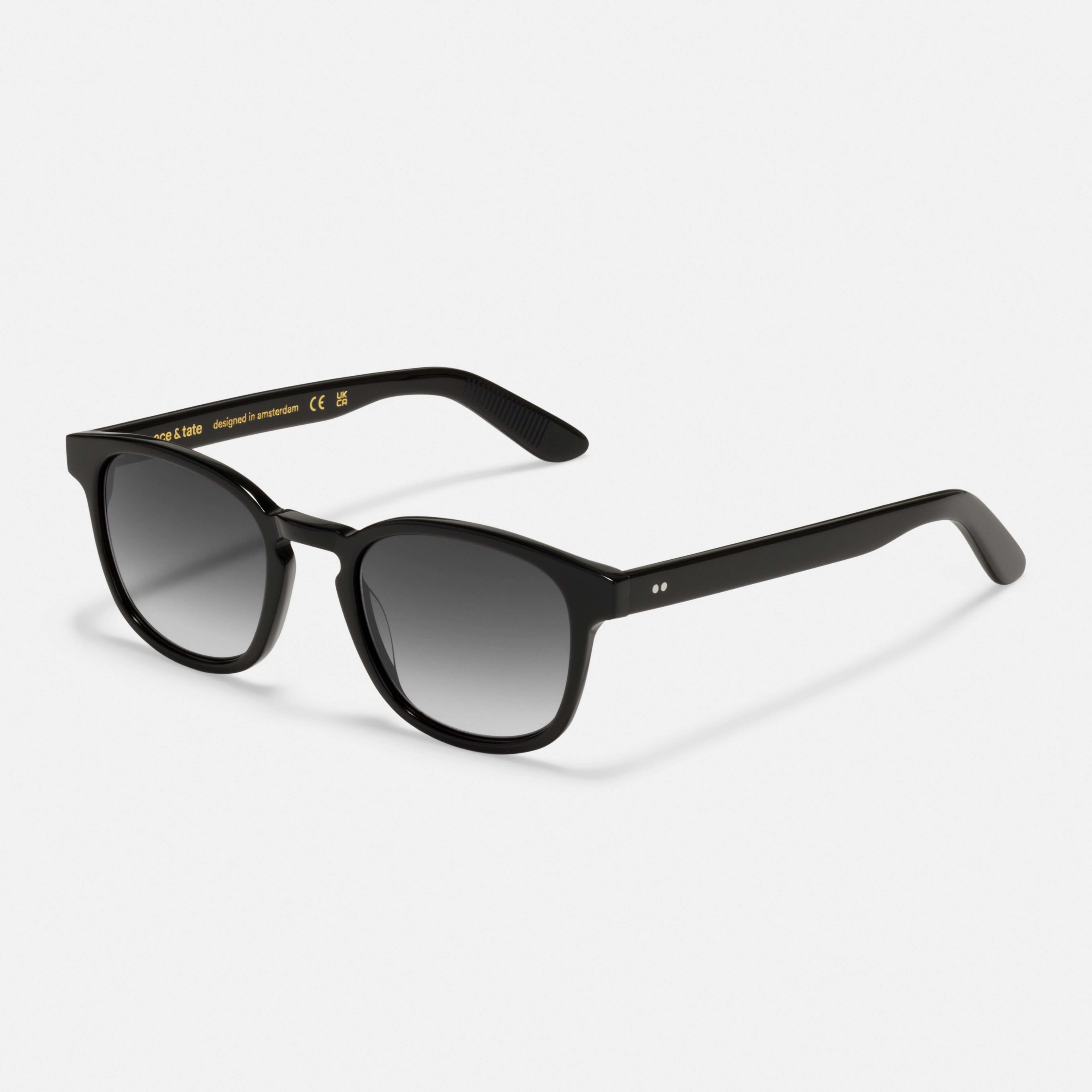 Ace & Tate Sunglasses | Square Acetate in Black