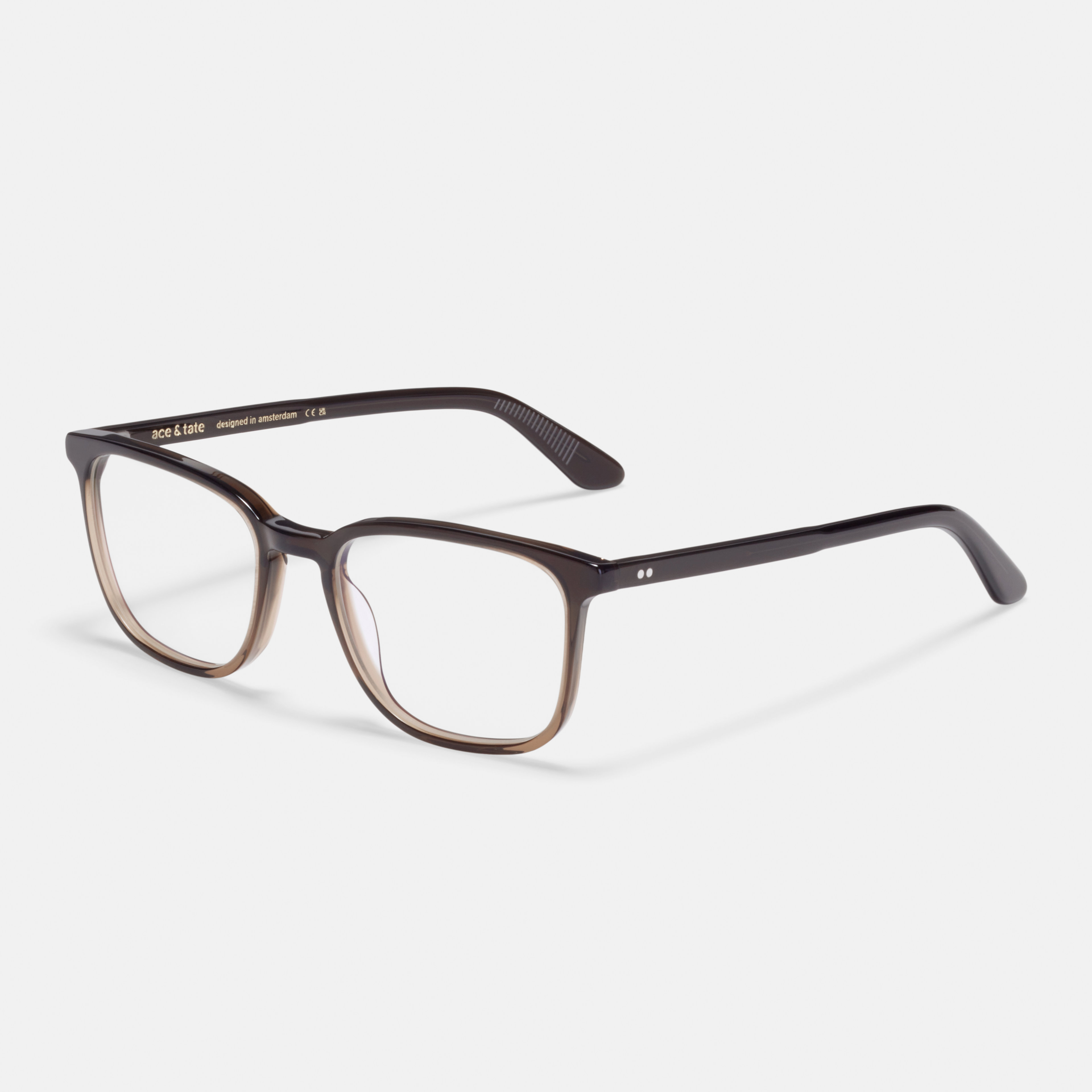 Ace & Tate Glasses | Rectangle Acetate in Brown