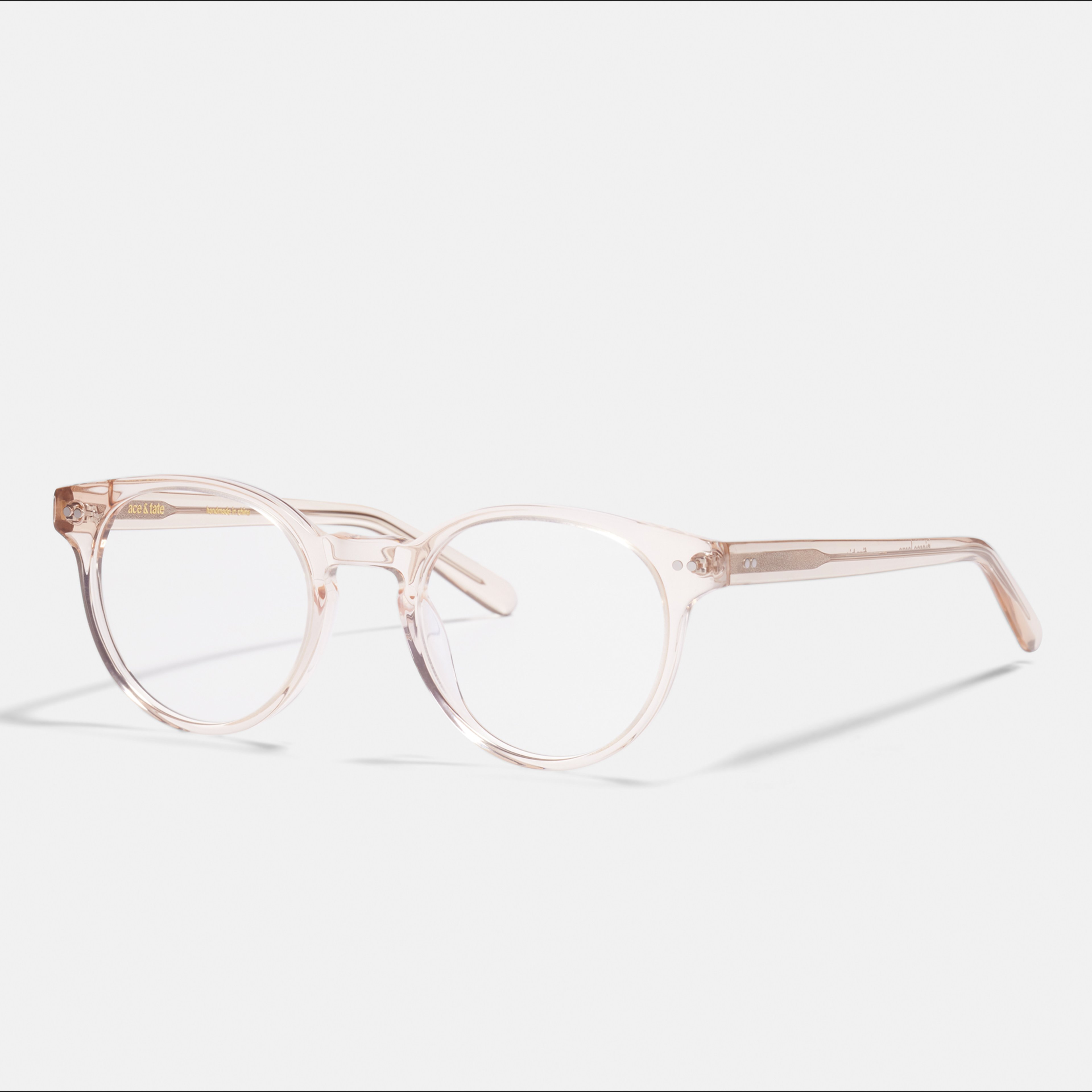 Ace & Tate Glasses | Round Acetate in Clear