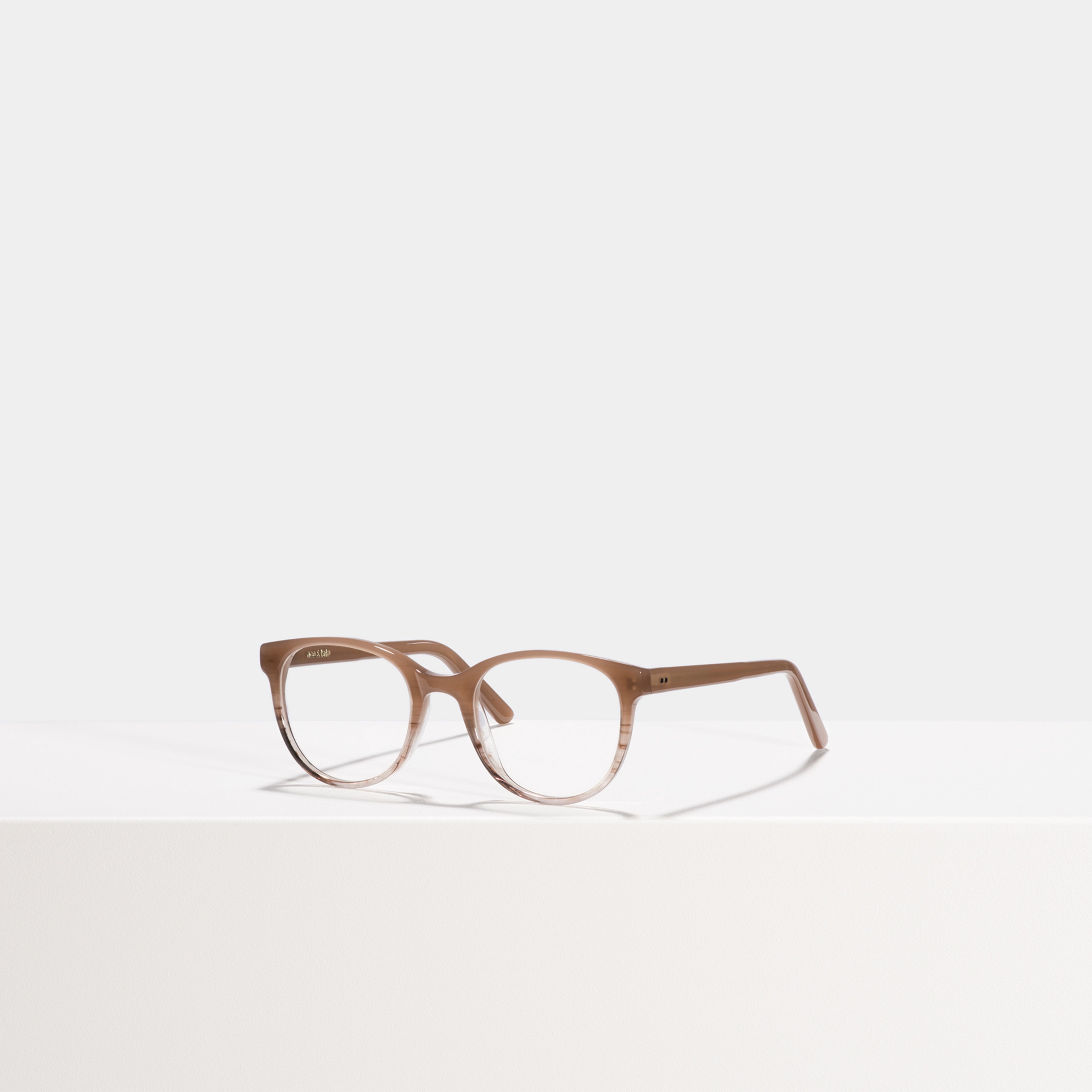 Ace & Tate Glasses | Round Acetate in Beige, Pink