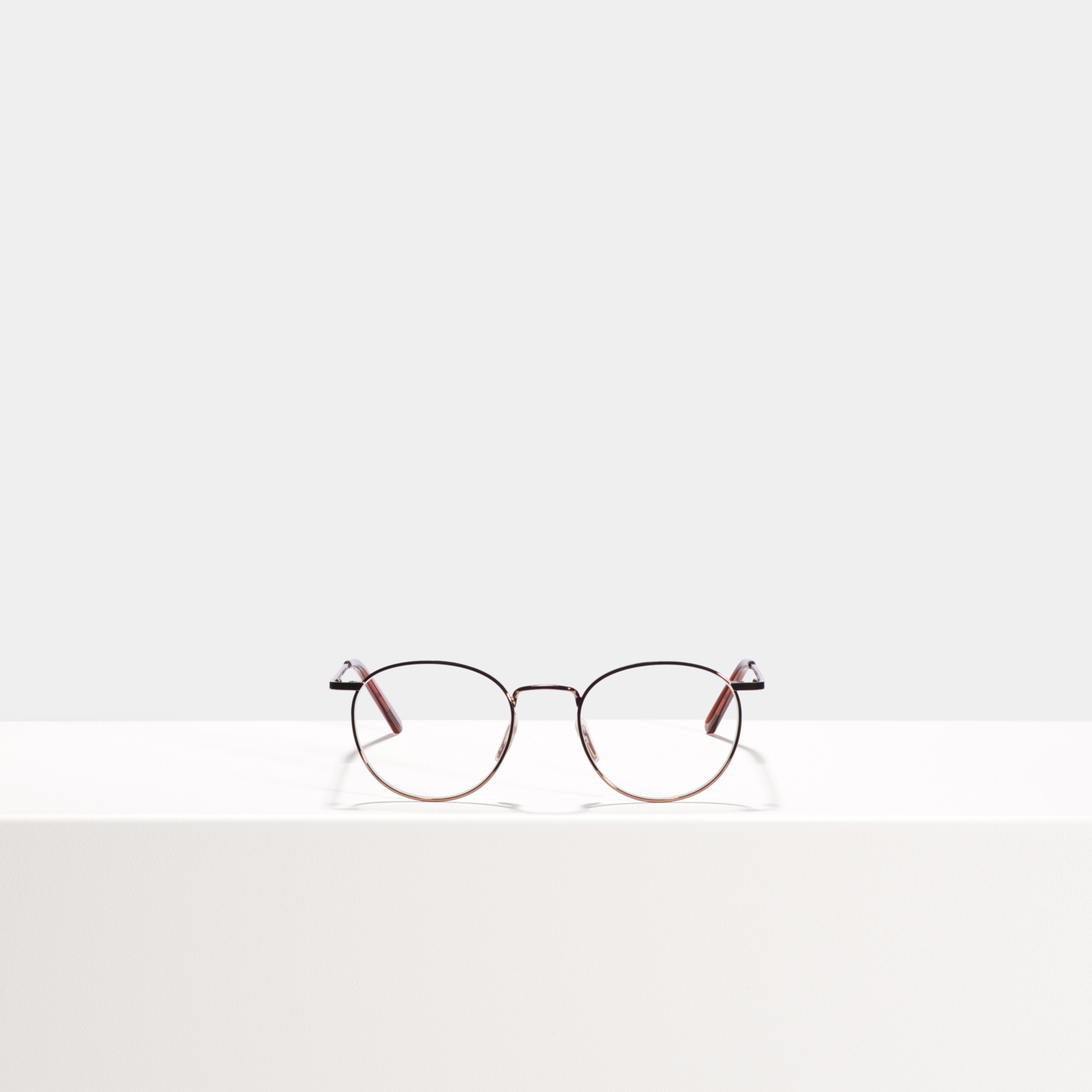 Ace & Tate Glasses | Round Metal in Brown, Red