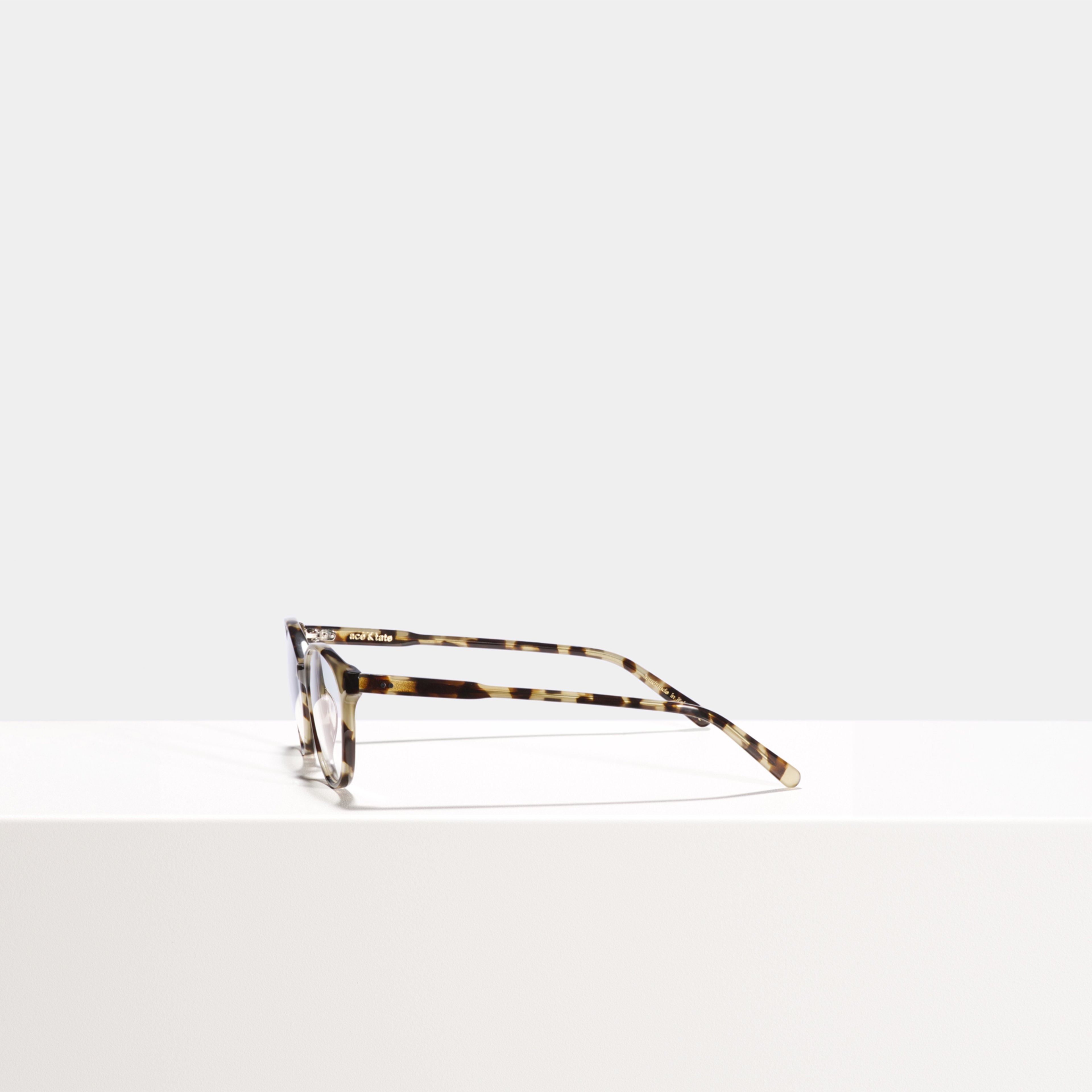 Ace & Tate Brillen | Oval Acetat in Beige, Braun