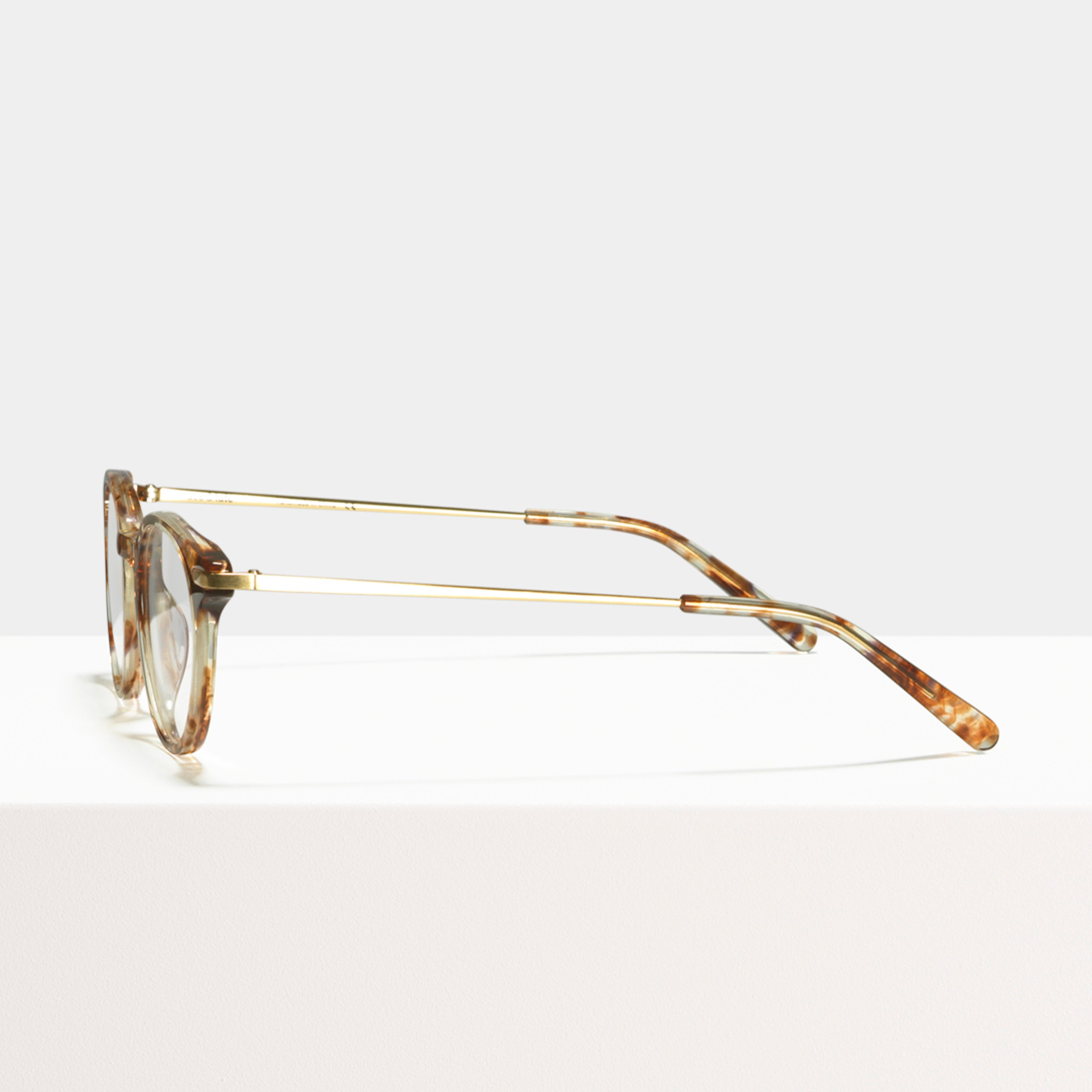 Ace & Tate Glasses | Round Acetate in Brown, Clear
