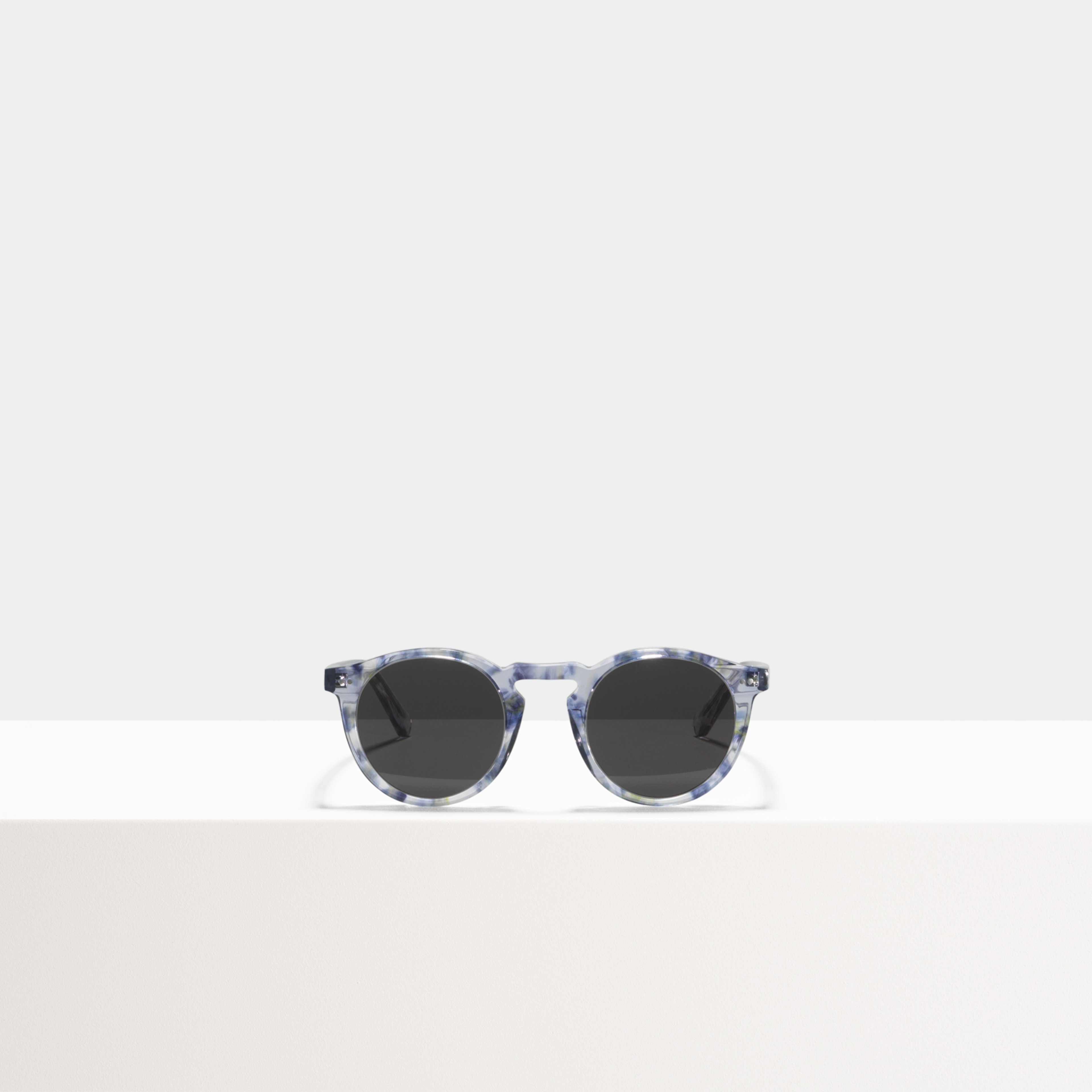 Ace & Tate Sunglasses | Round Acetate in Blue, Clear