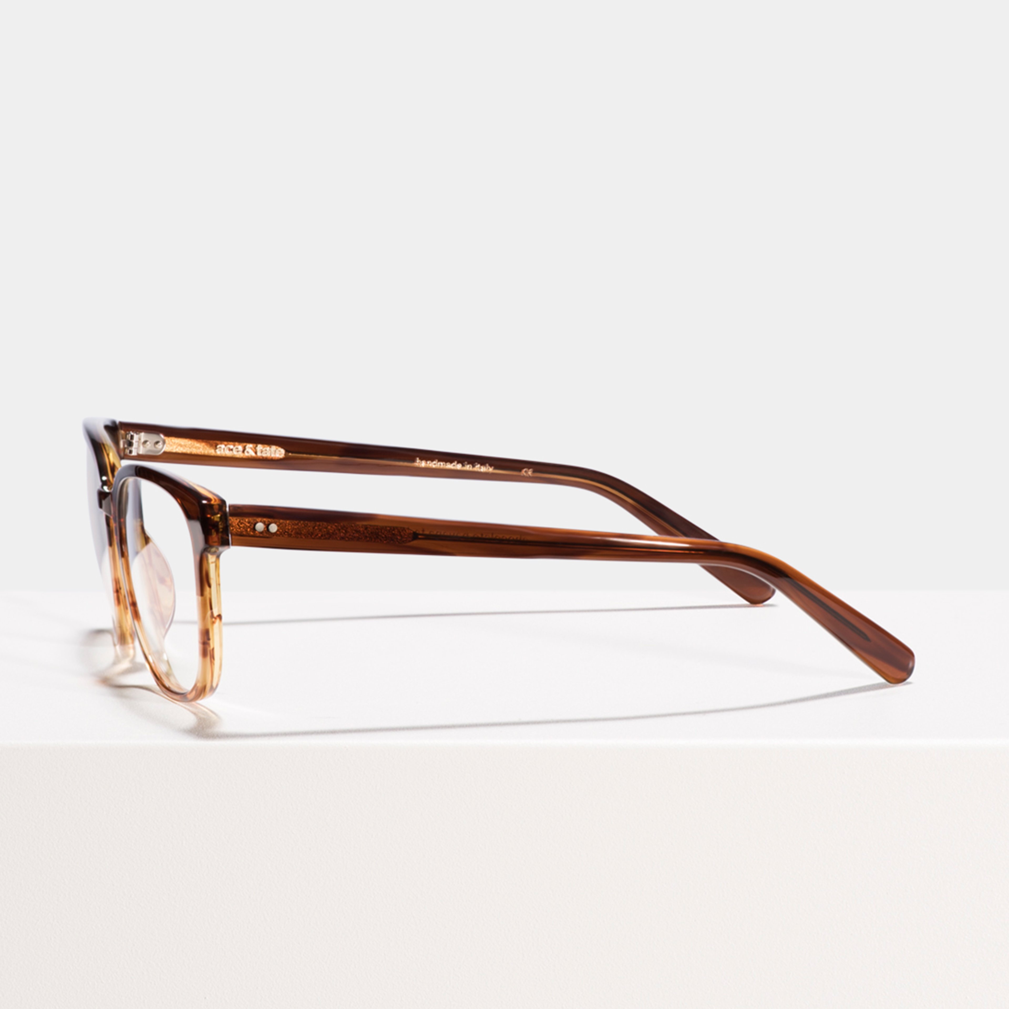 Ace & Tate Optiques | Carrée Acétate in Marron, Orange