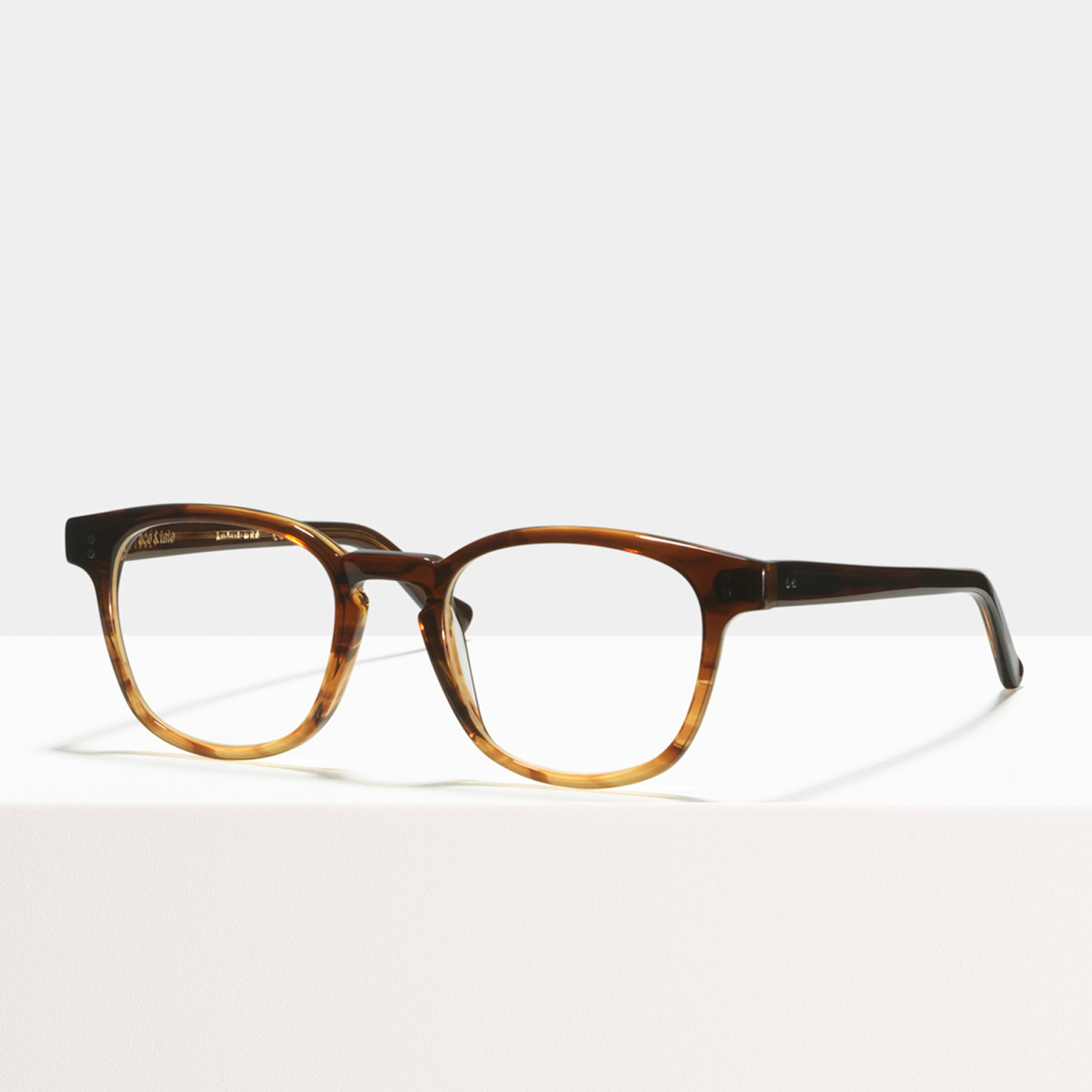 Ace & Tate Glasses | Square Acetate in Brown, Orange
