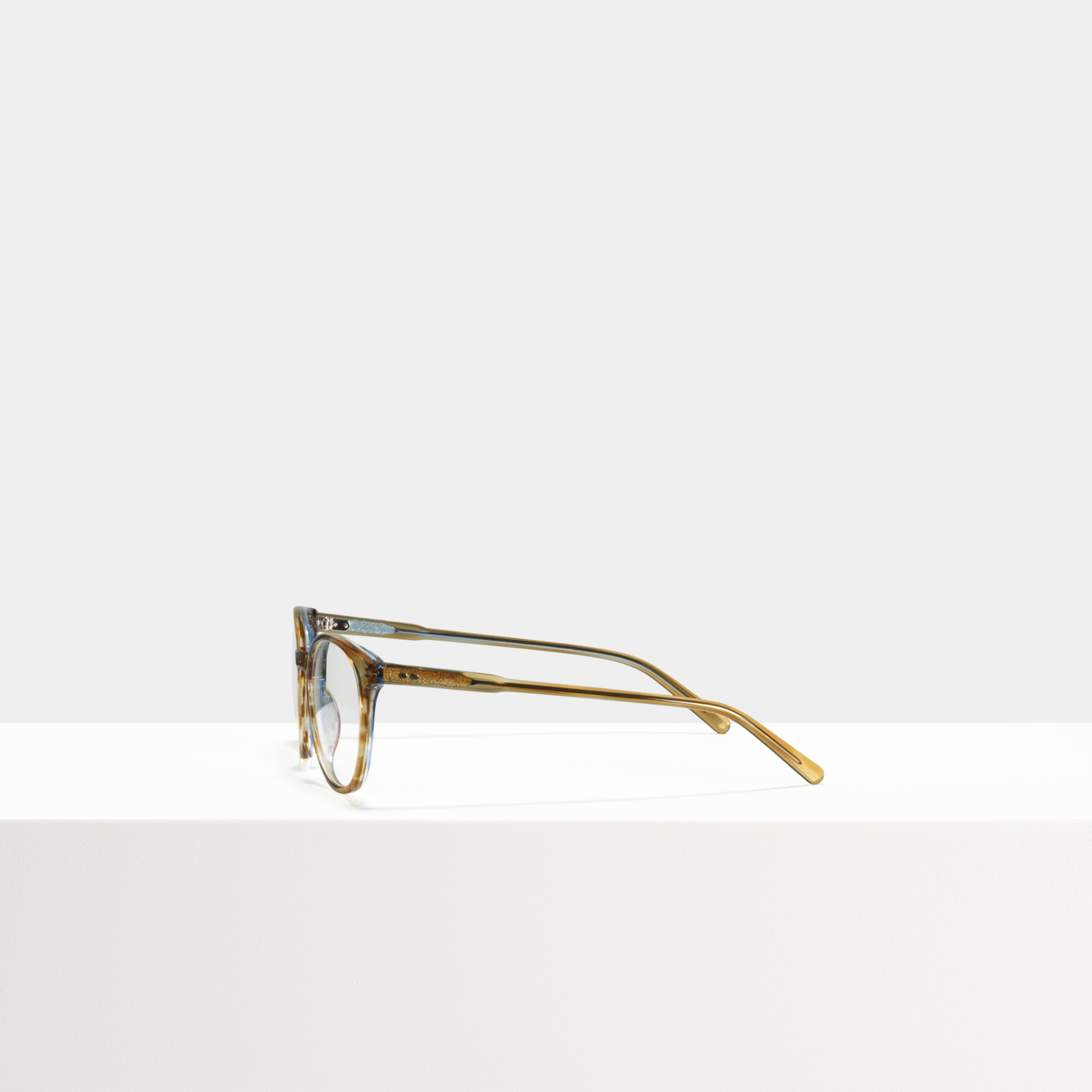 Ace & Tate Brillen | Rond Acetaat in Blauw, Bruin