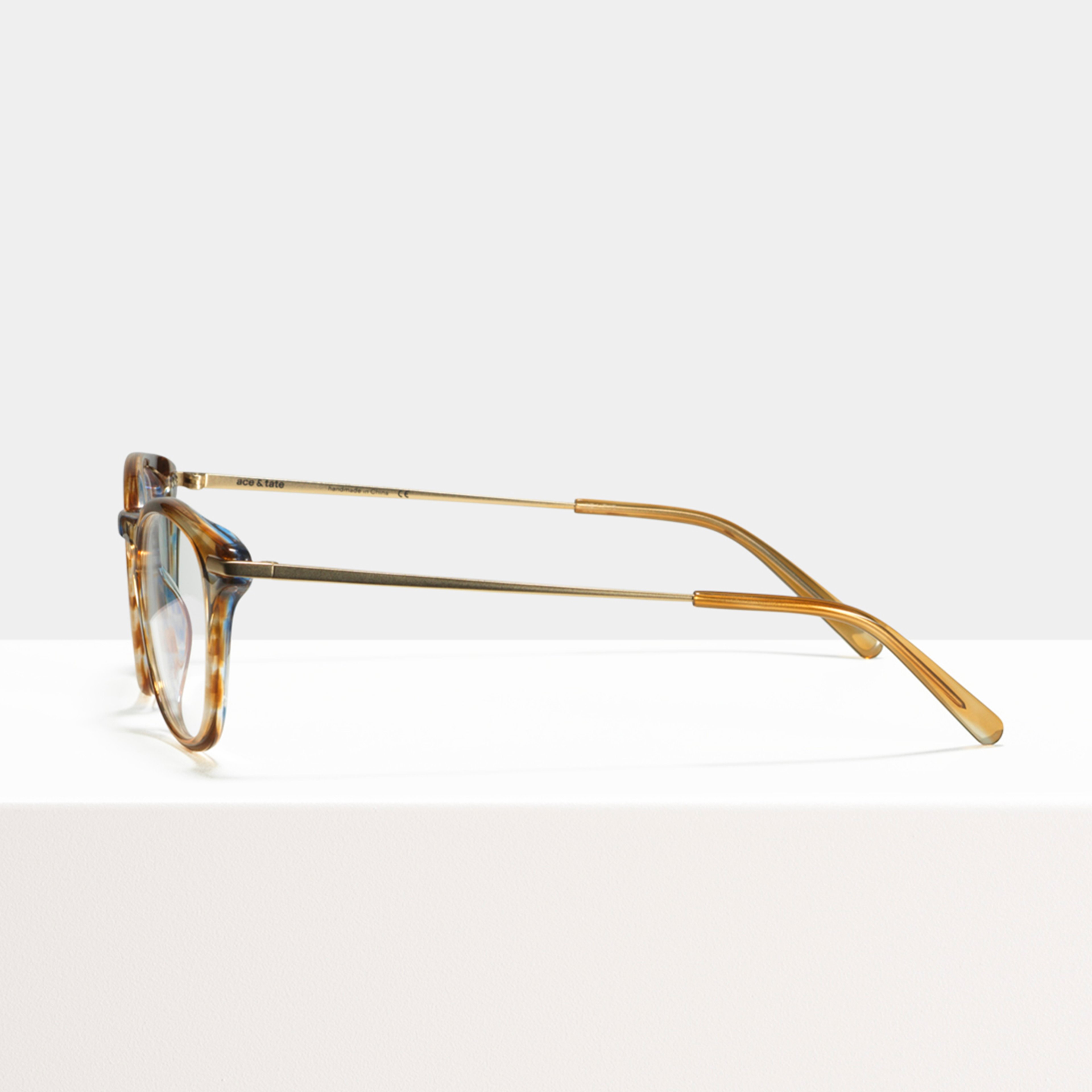 Ace & Tate Glasses | Square Acetate in Blue, Brown