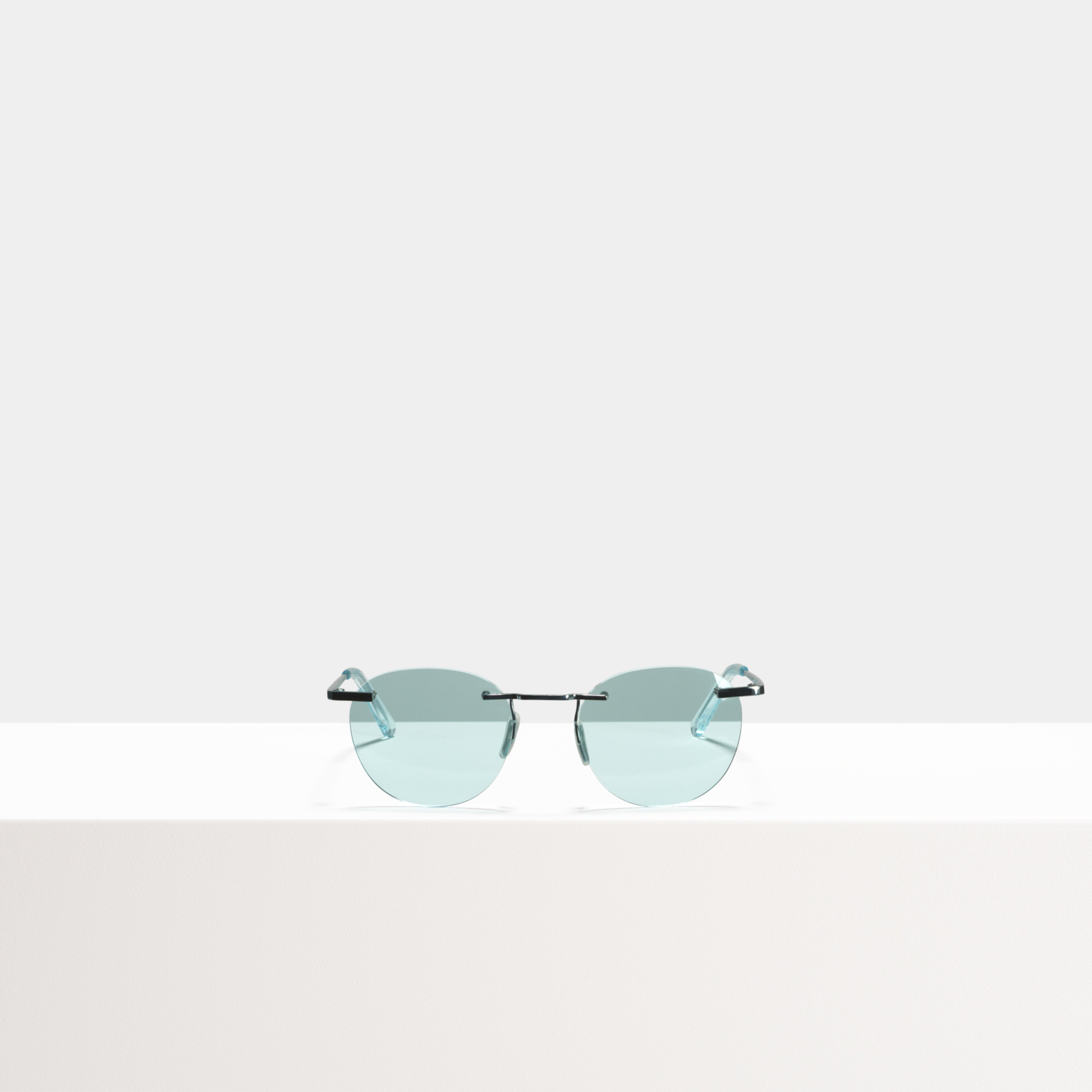 Ace & Tate Sunglasses | Round Titanium in Blue