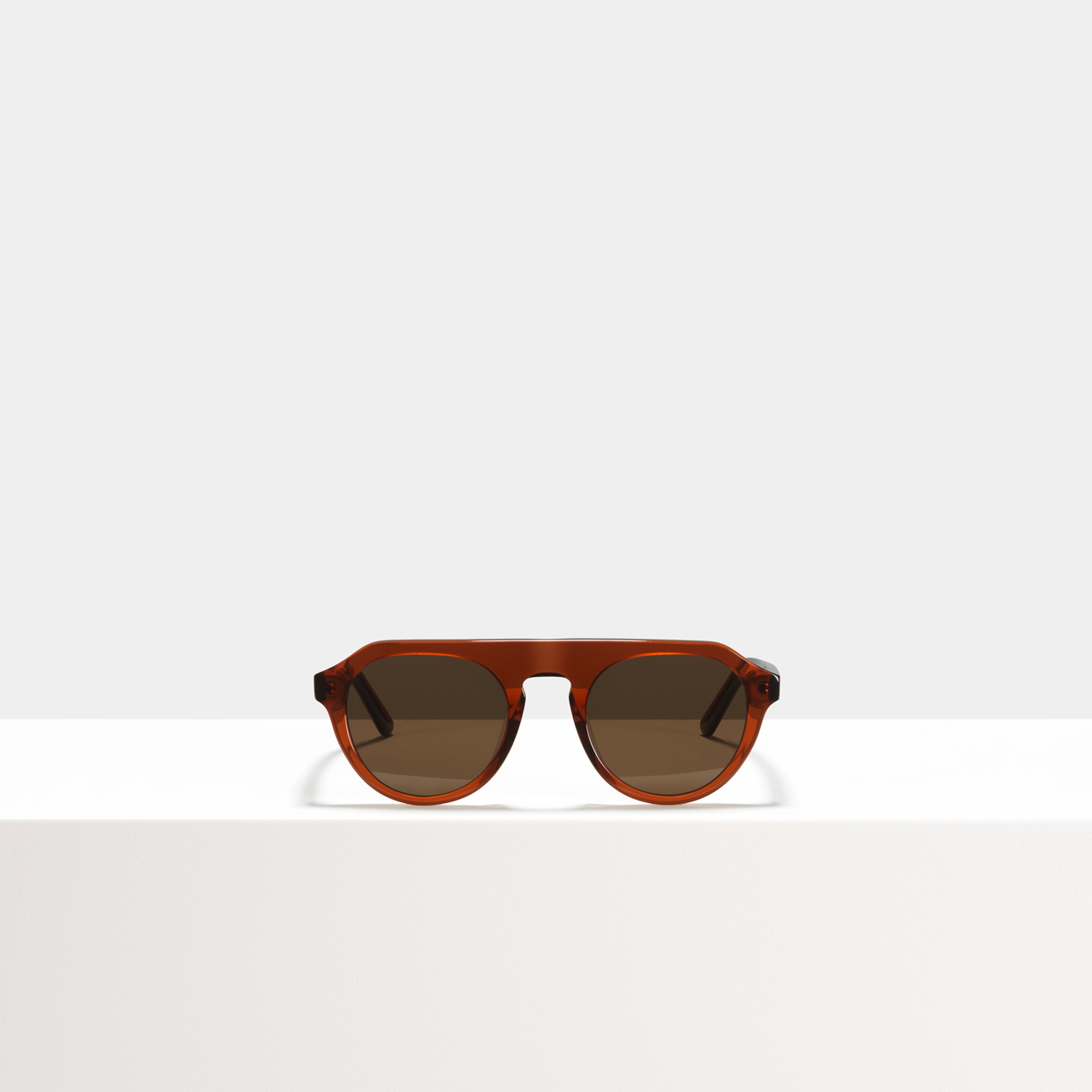 Ace & Tate Sunglasses | Round Acetate in Brown, Red