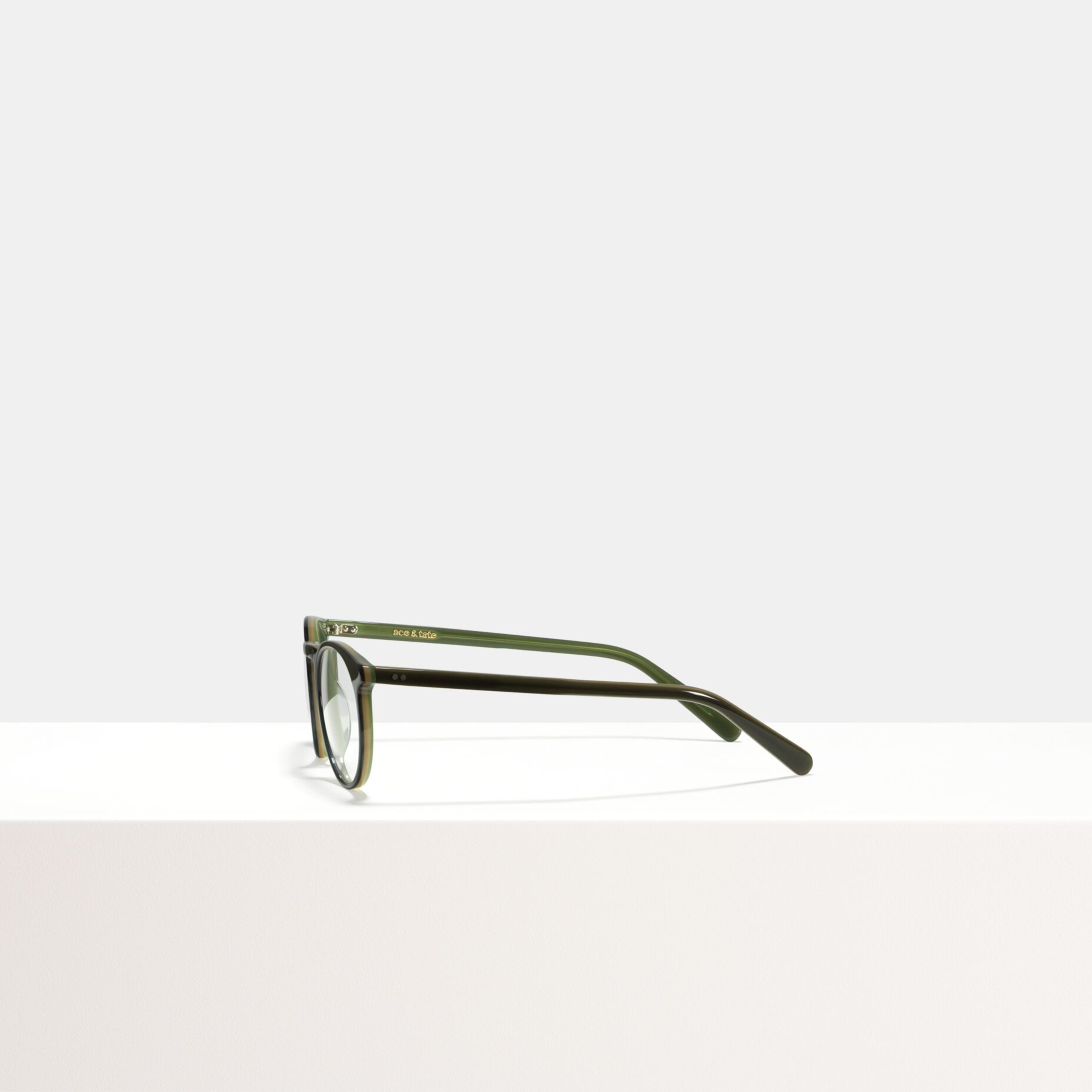 Ace & Tate Glasses | Round Acetate in Green, Grey