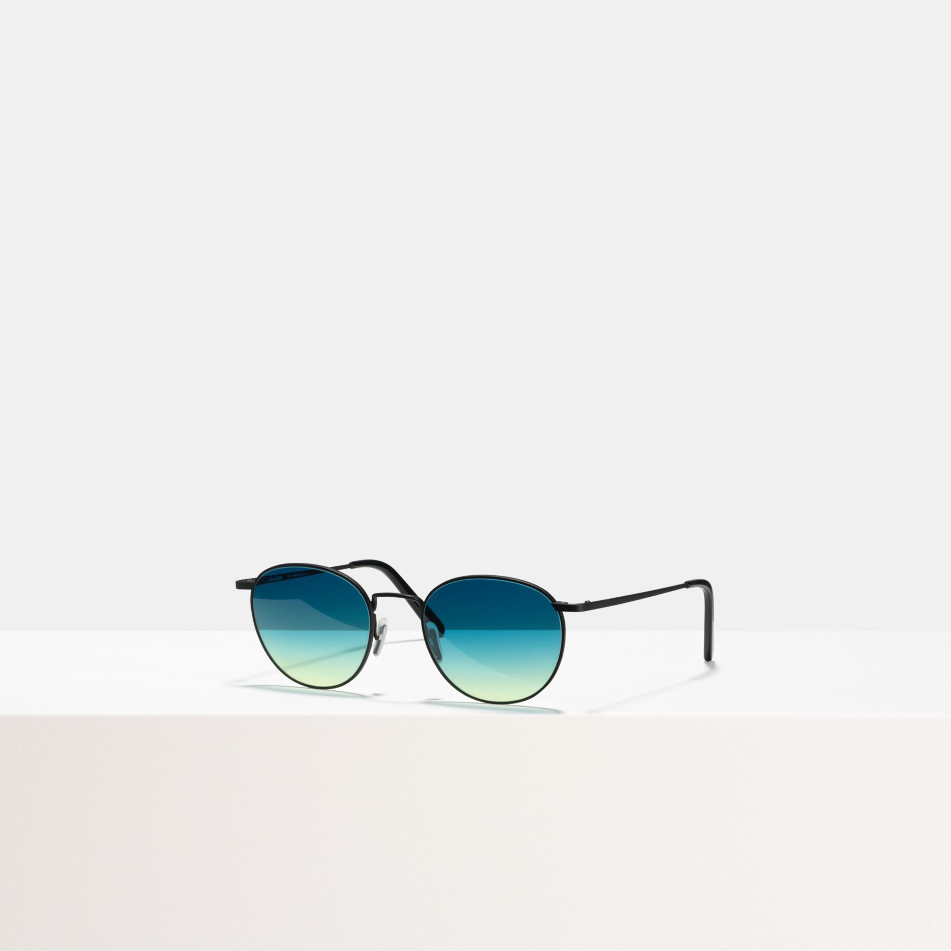 Ace & Tate Sunglasses | Round Metal in Blue, Yellow