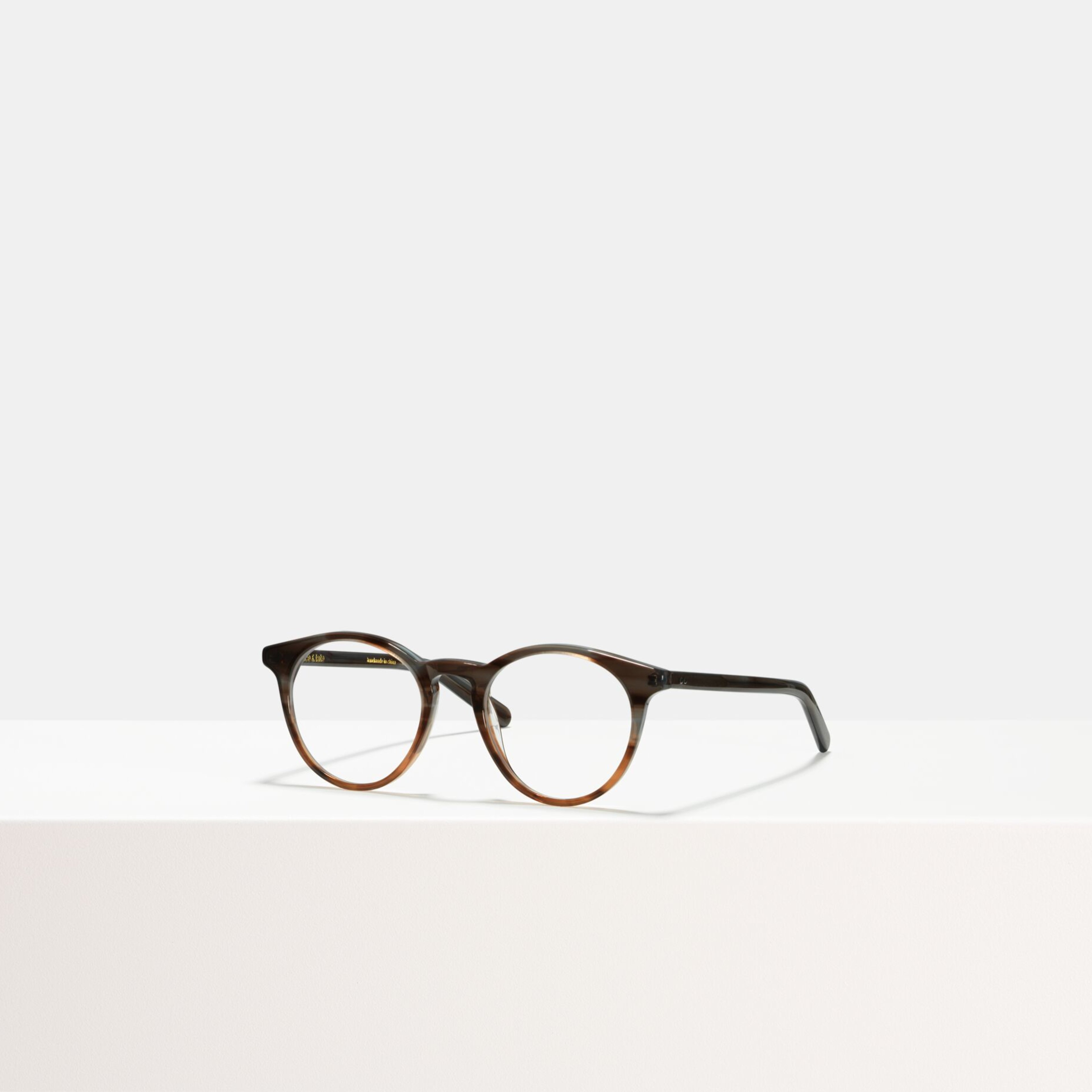 Ace & Tate Glasses | Round Acetate in Brown, Grey, Orange