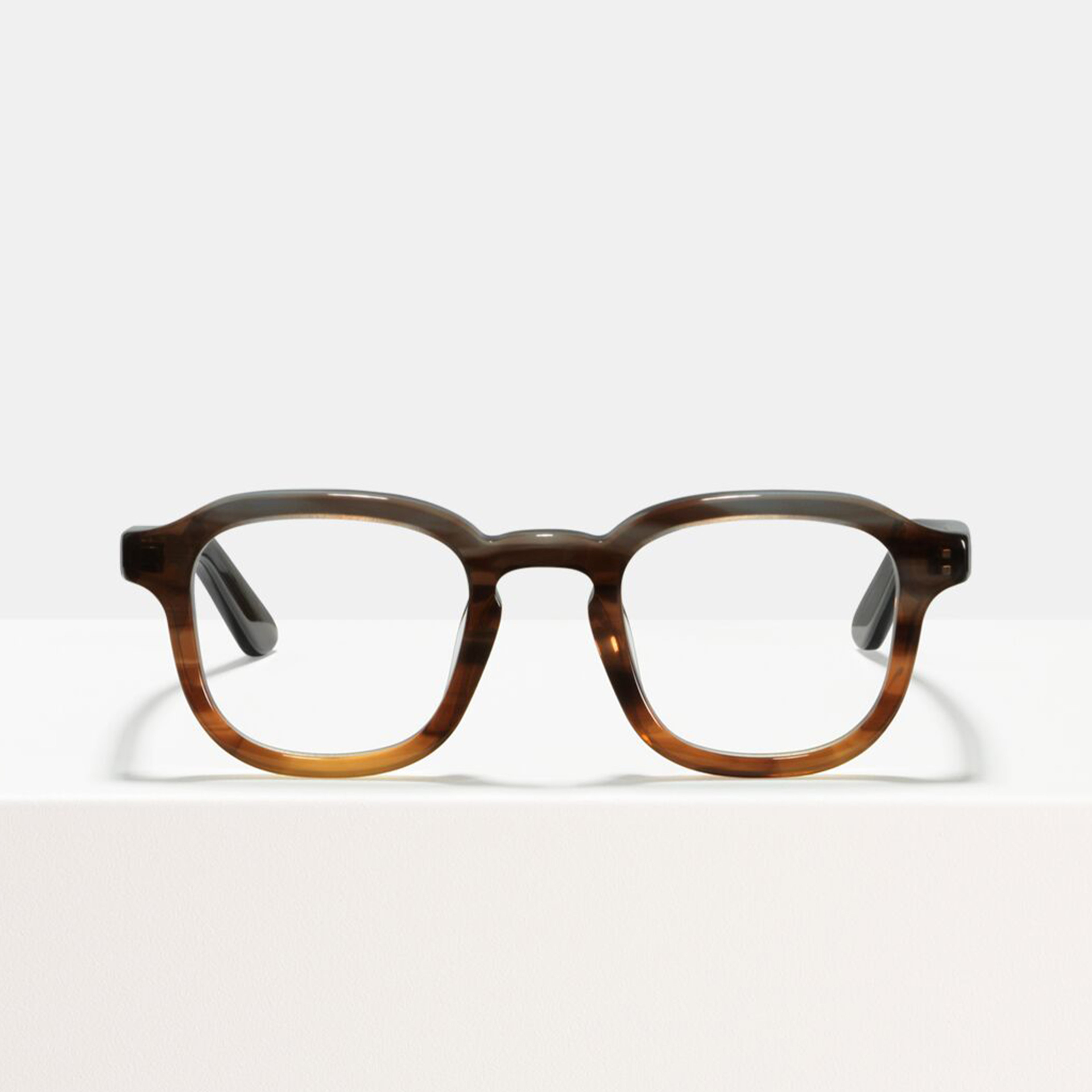 Ace & Tate Glasses | Square Acetate in Brown, Grey, Orange