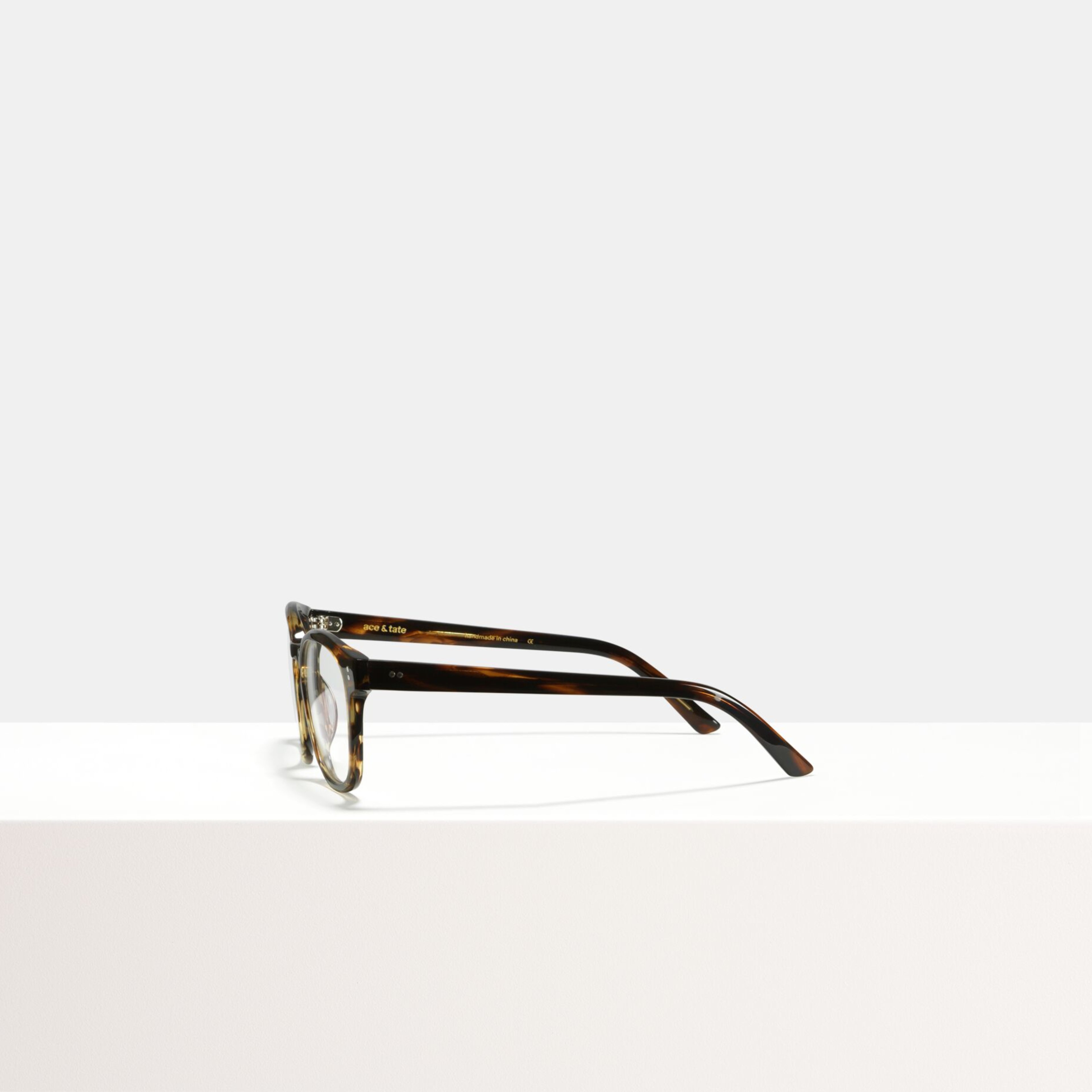 Ace & Tate Glasses | Square Acetate in Brown, Orange