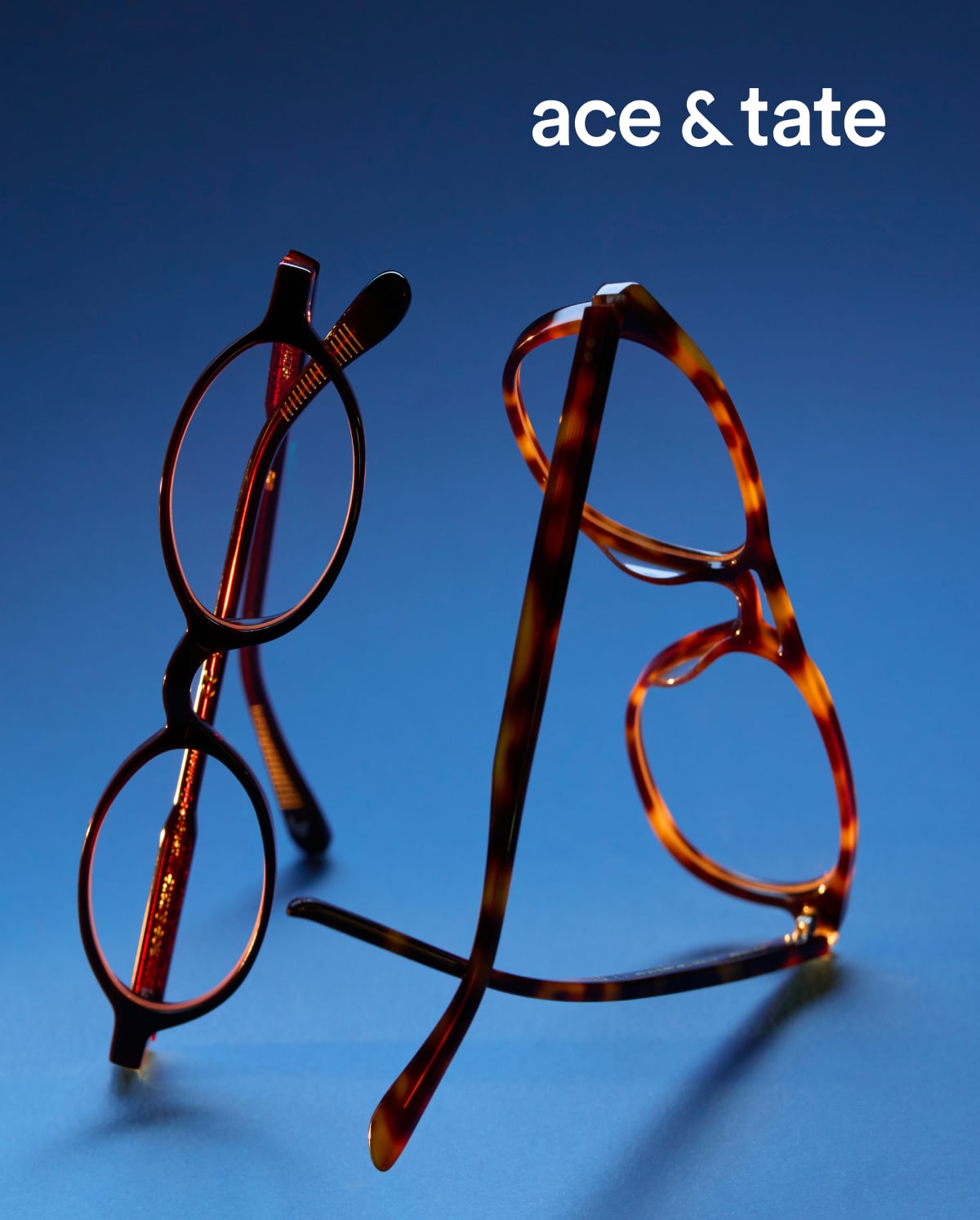 two frames on a blue background