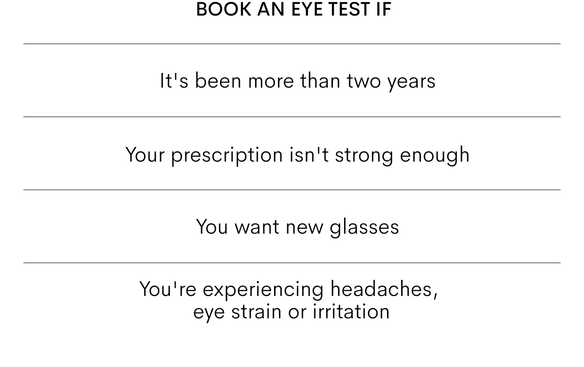 Book an eye test if